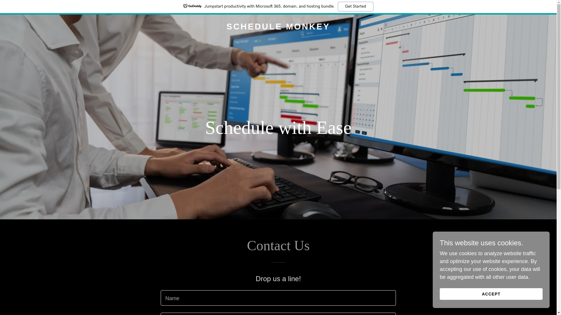 website screenshot of https://schedulemonkey.ai/