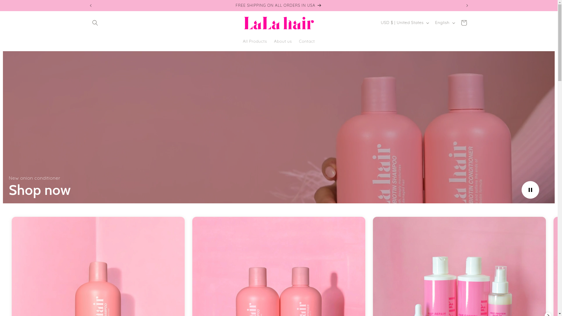 website screenshot of https://lalahaircolombia.com/