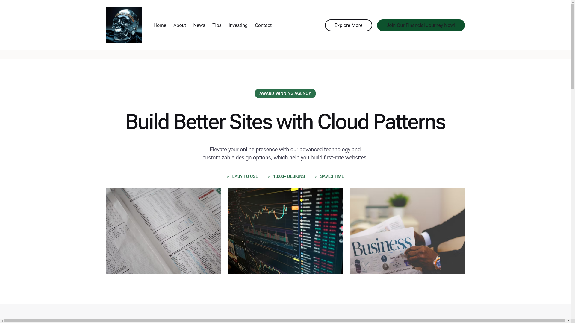 website screenshot of https://afinancialdestination.com/