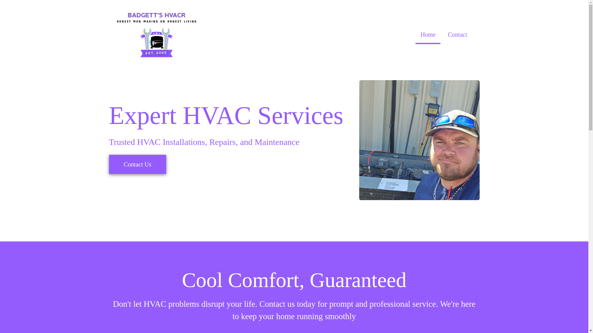 website screenshot of https://baggettshvacr.com/