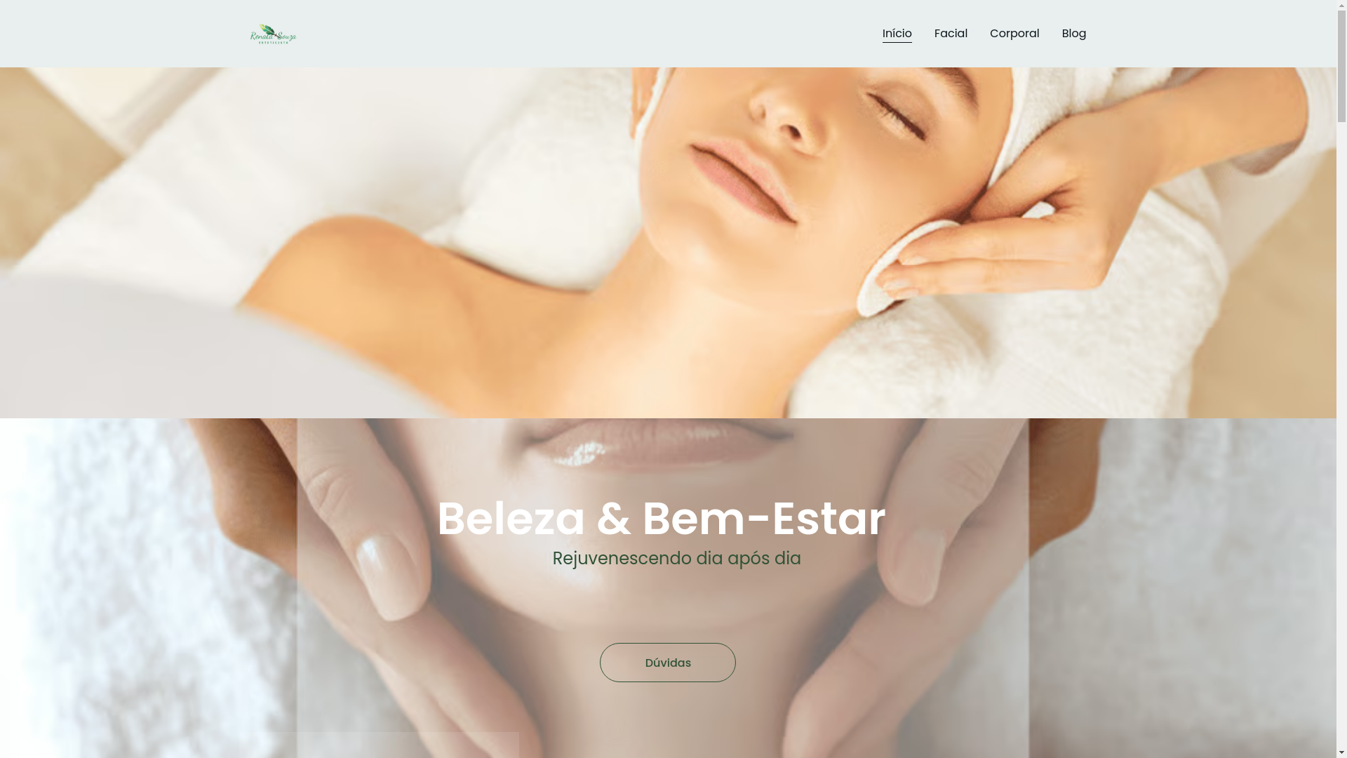 website screenshot of https://renatasouzaesteticista.com.br/