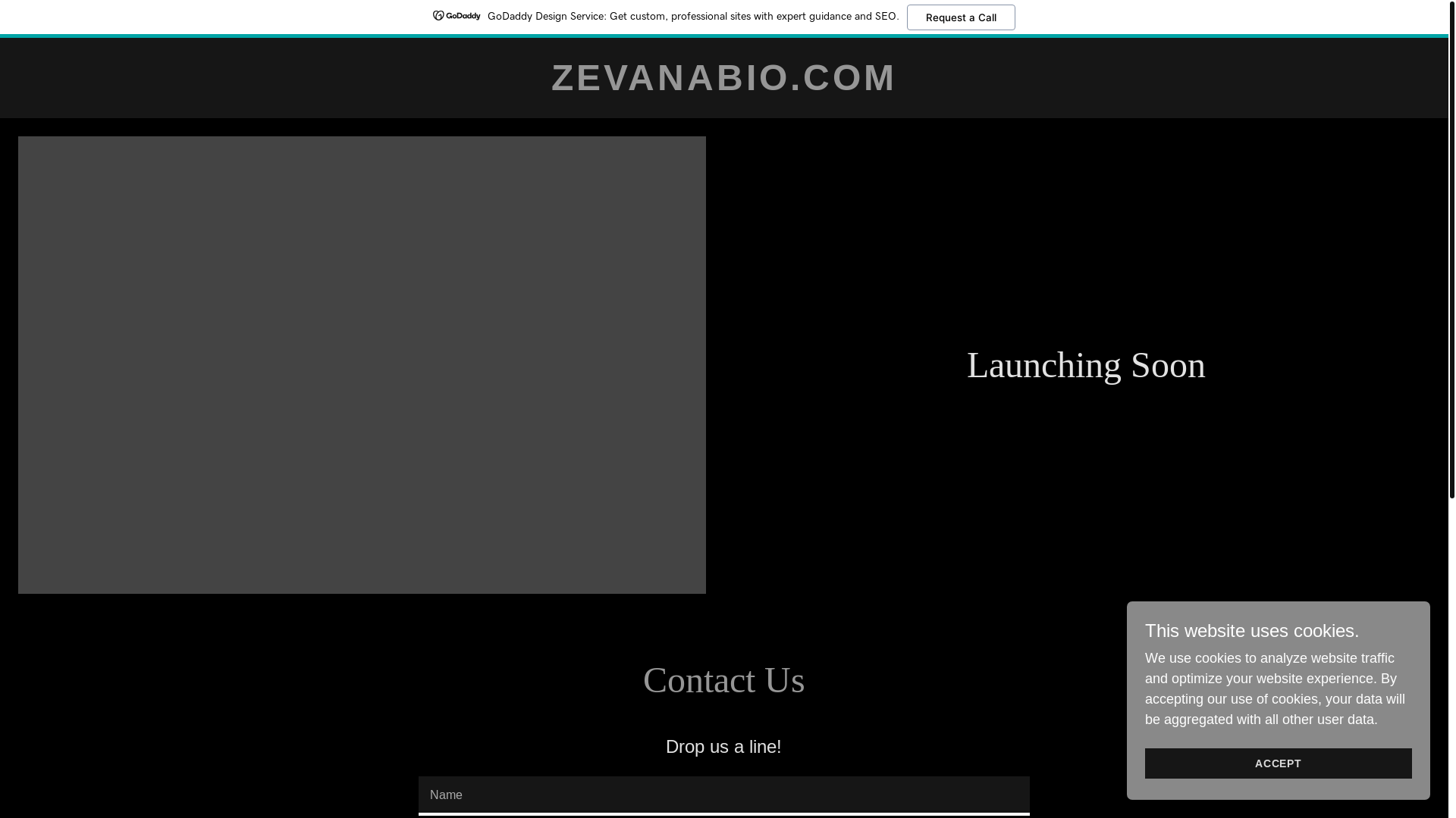 website screenshot of https://zevanabio.com/