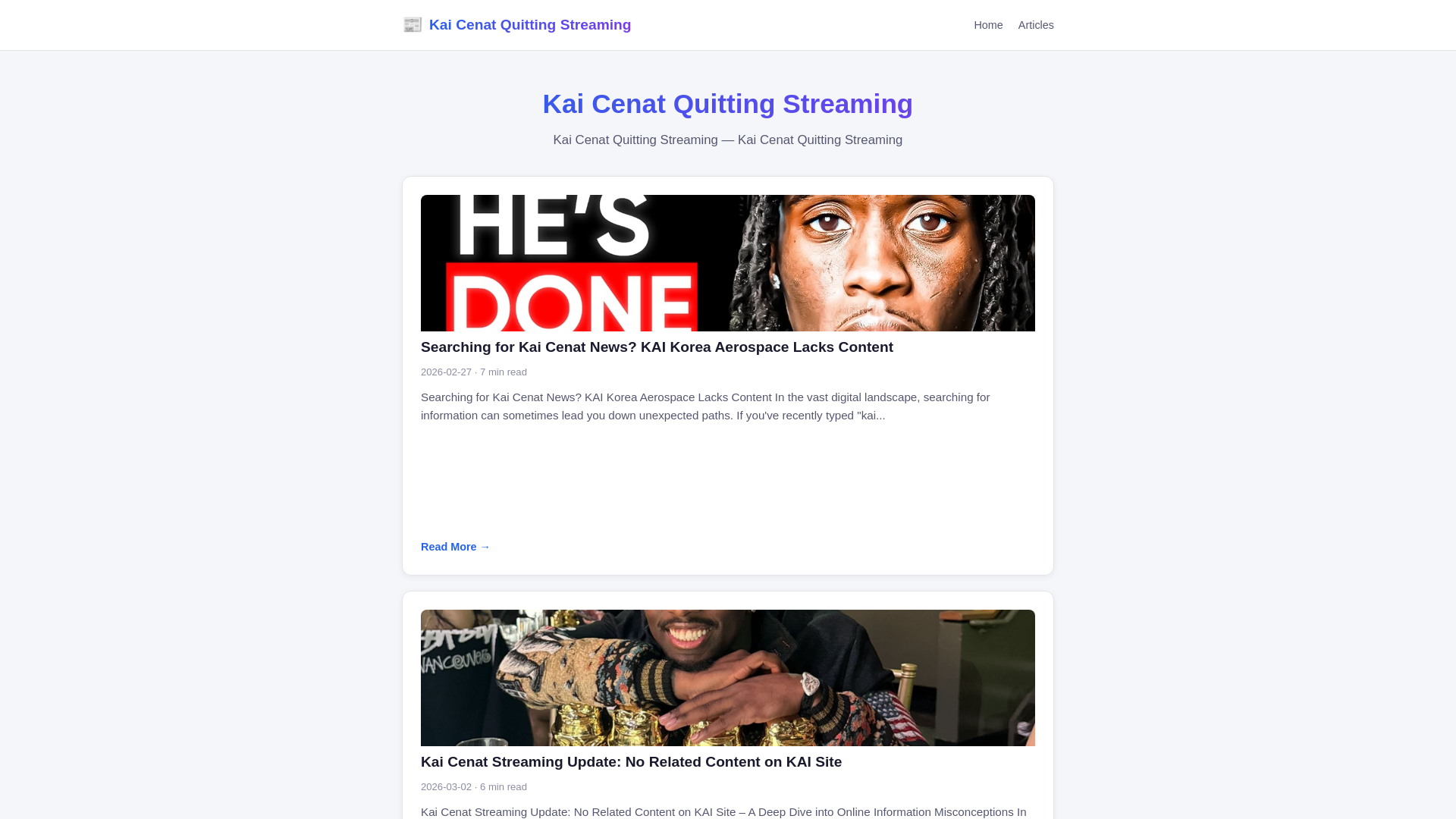 website screenshot of https://kai-cenat-quitting-streaming.pages.dev/