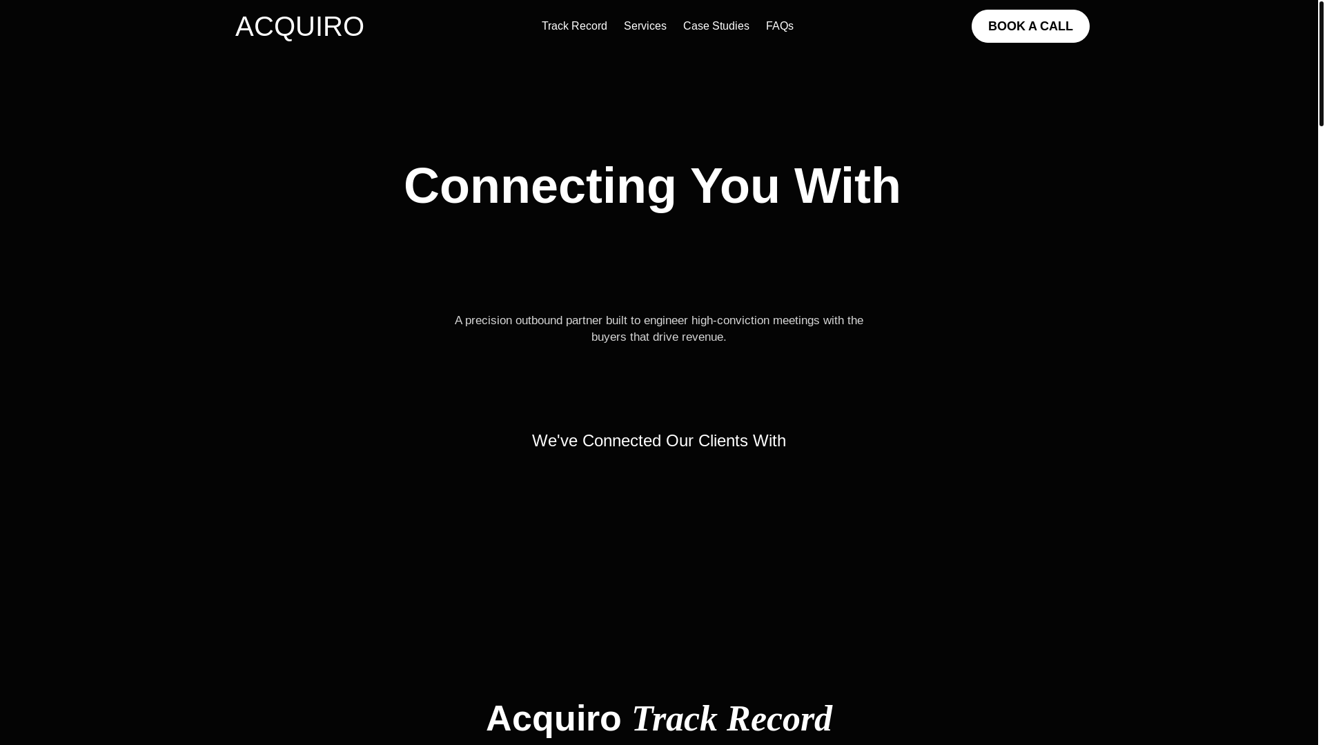 website screenshot of https://acquiropartners.info/