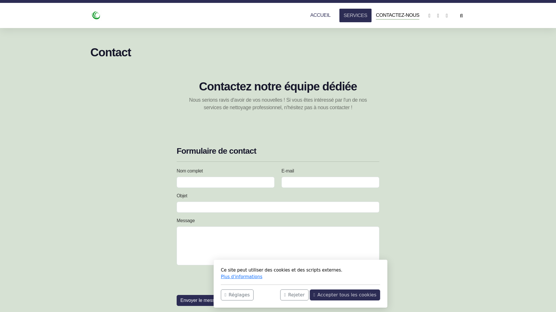 website screenshot of https://valiservicenet.ch/