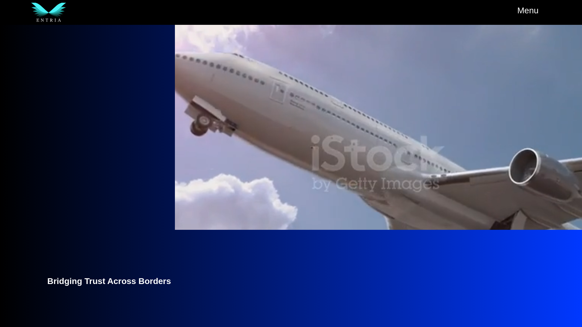 website screenshot of https://myentria.com