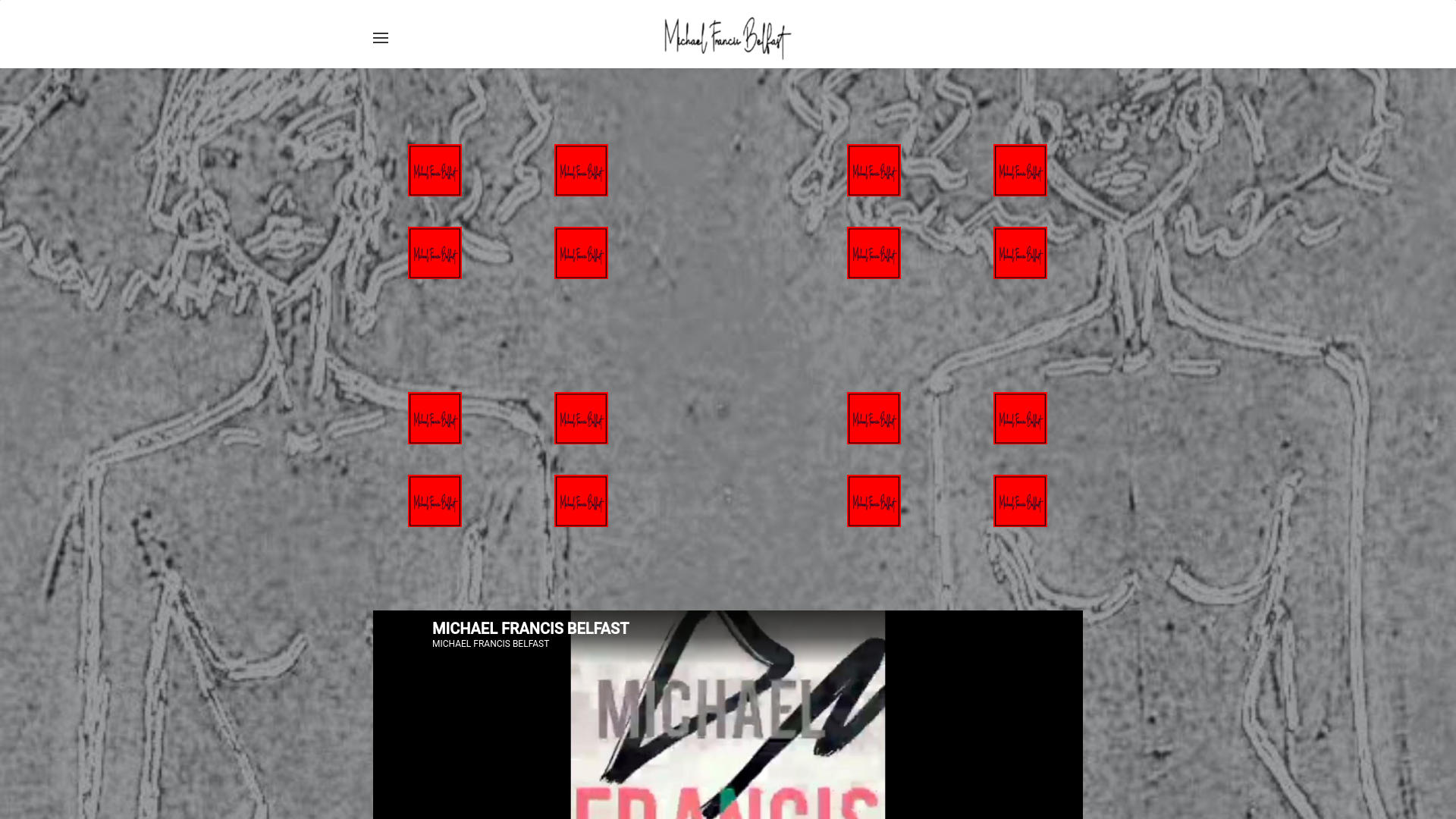 website screenshot of https://michaelbelfast.com/