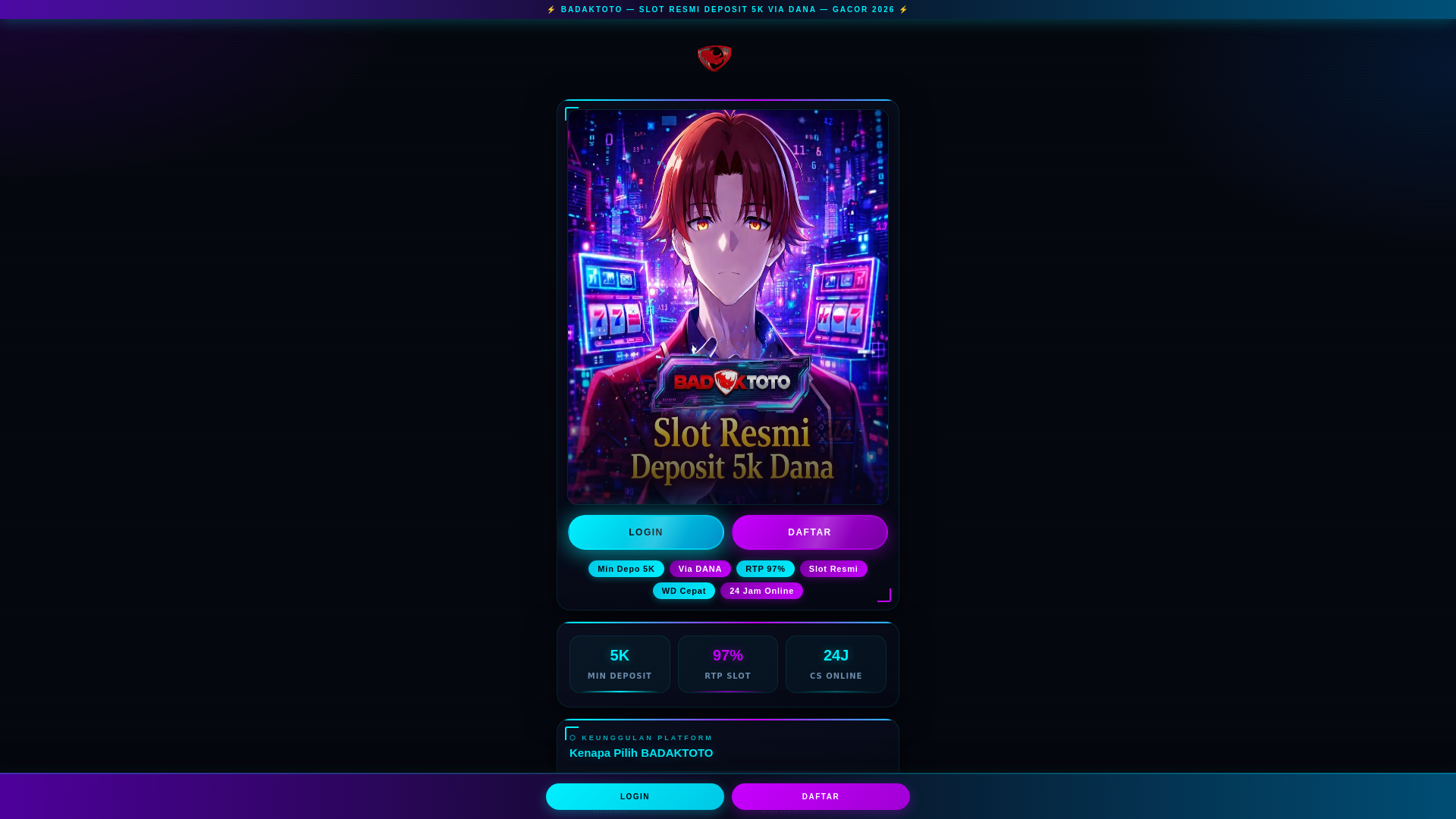 website screenshot of https://badaktoto-gacor6.pages.dev/