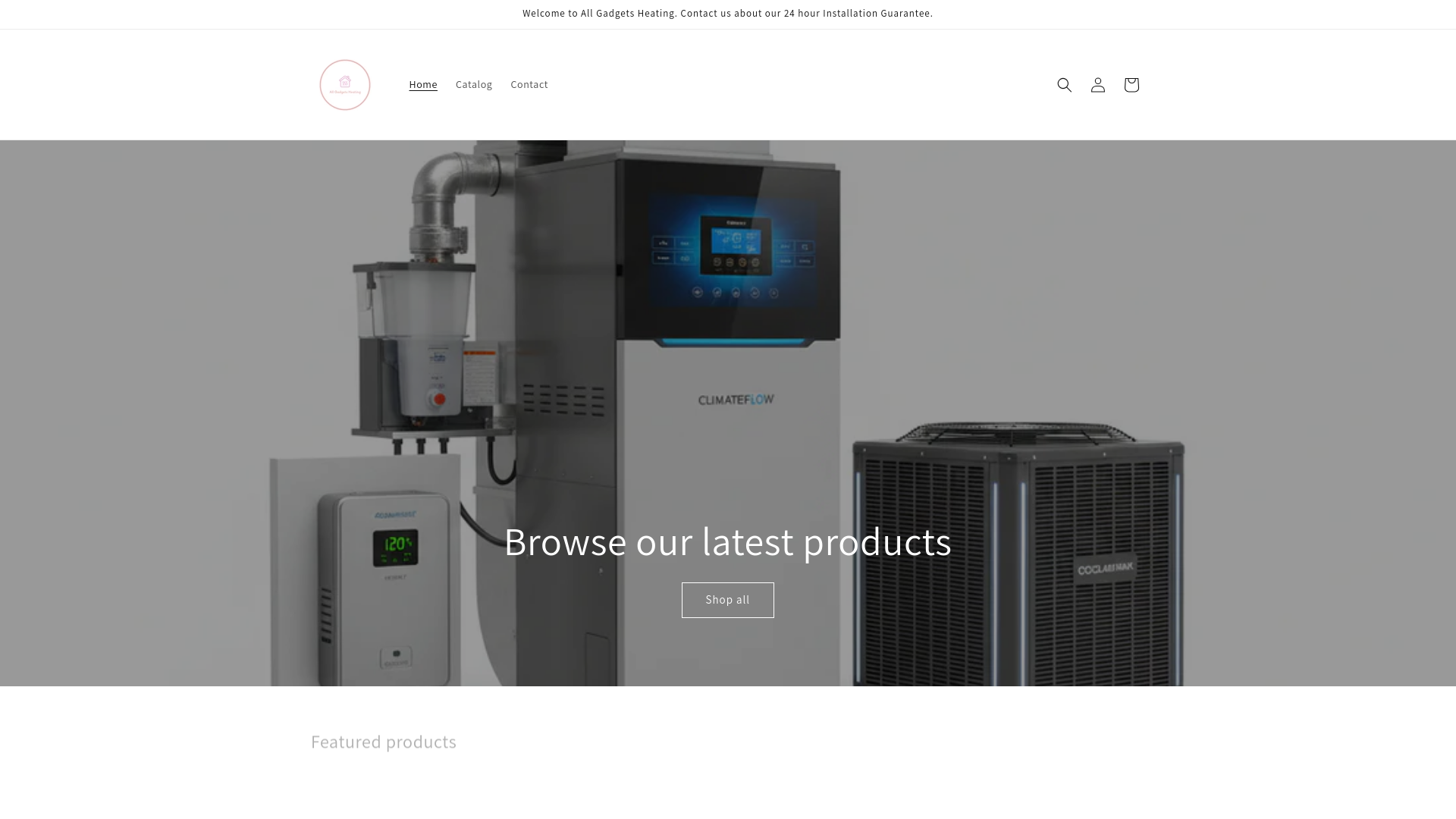 website screenshot of https://allgadgetsheating.ca/