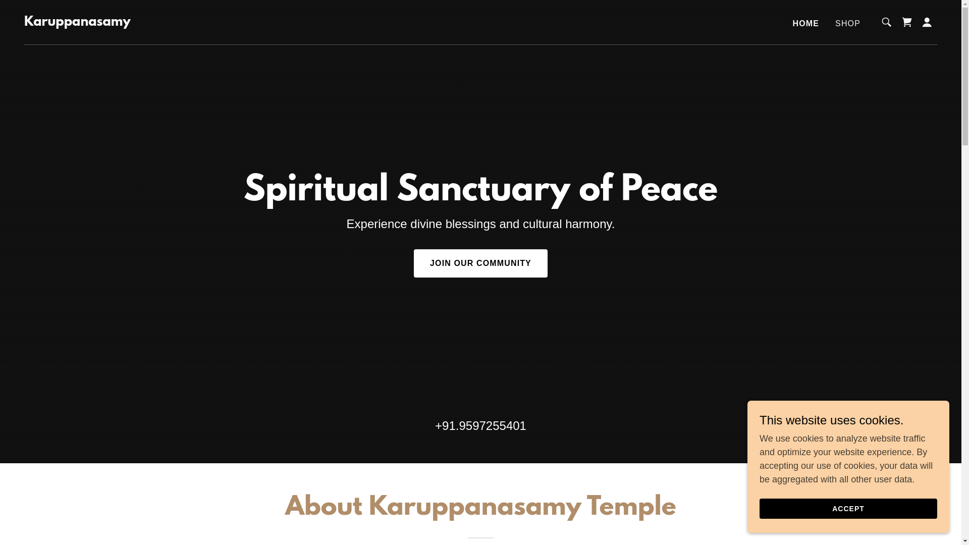 website screenshot of https://karuppanasamy.org/