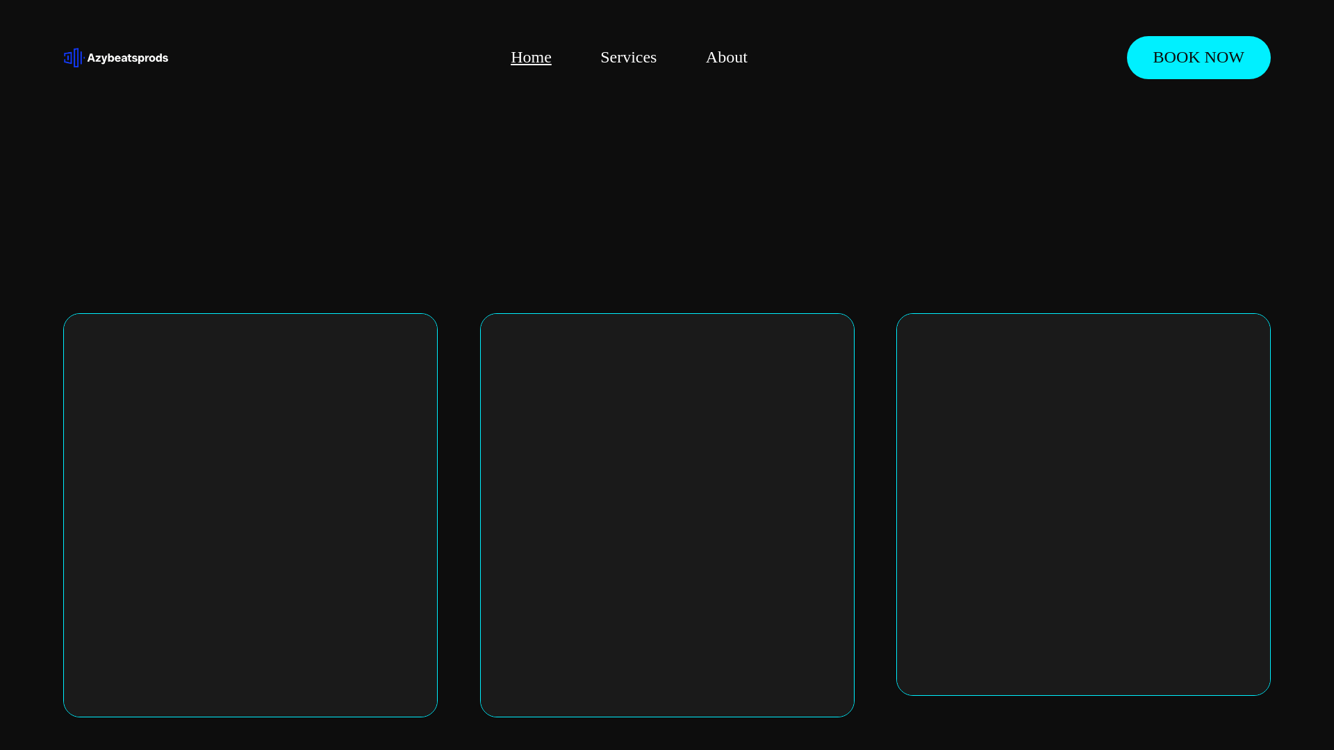 website screenshot of https://azybeatsprods.com