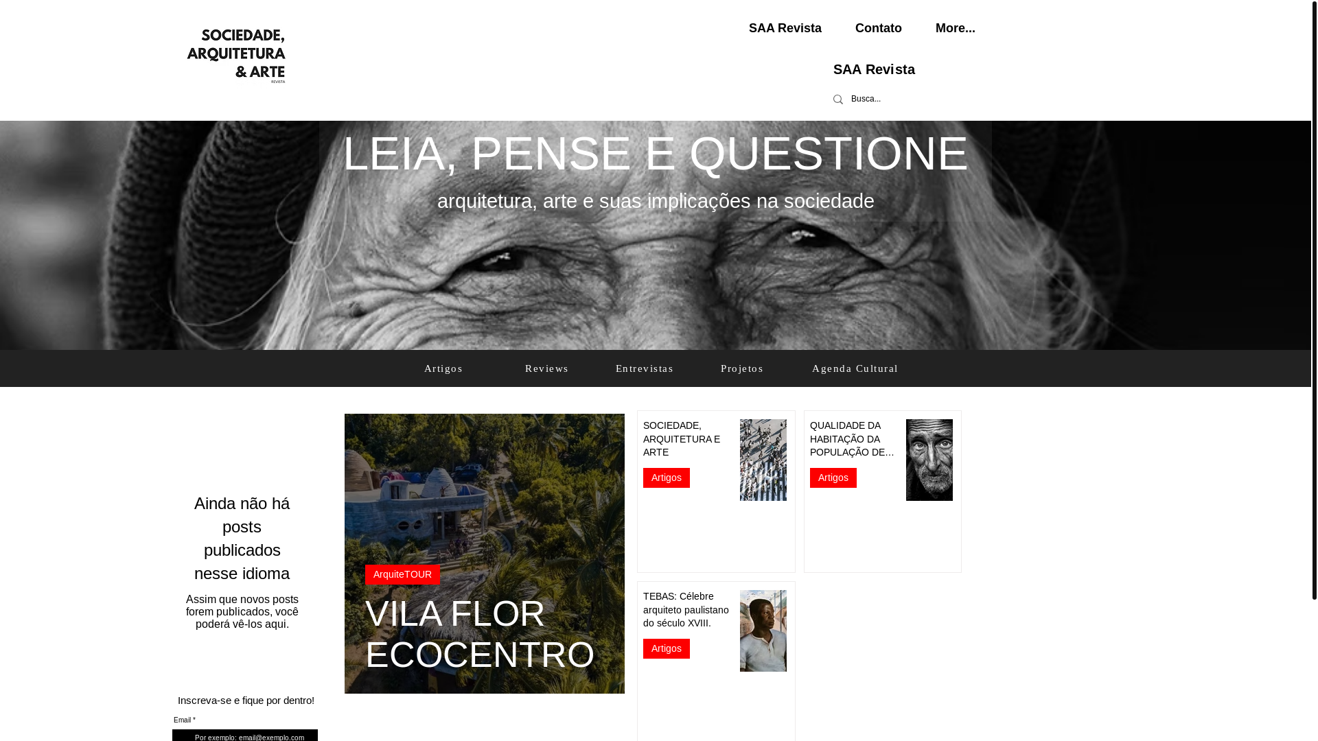 website screenshot of https://saarevista.com.br/