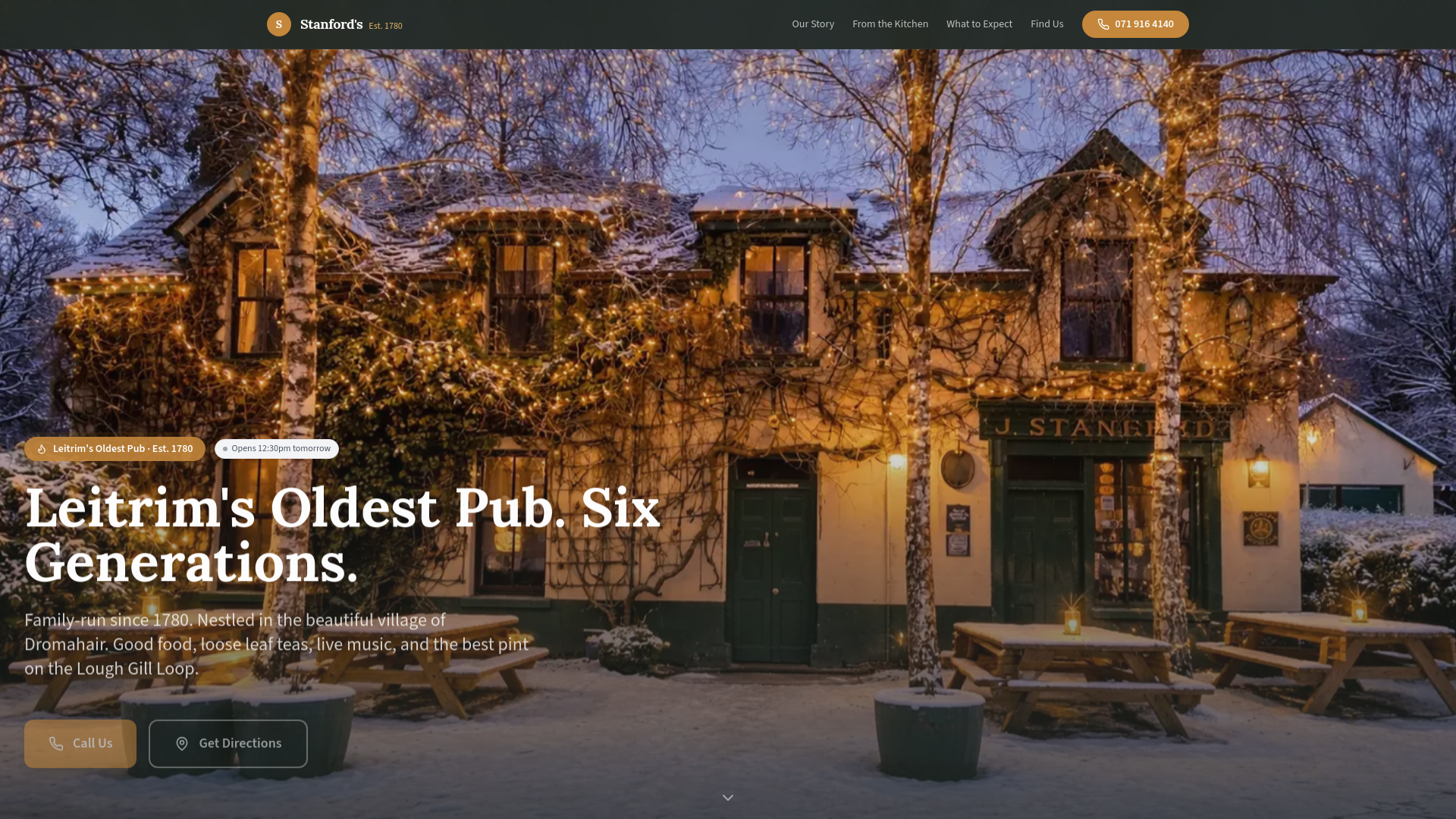 website screenshot of https://stanford-village-inn-demo.pages.dev/
