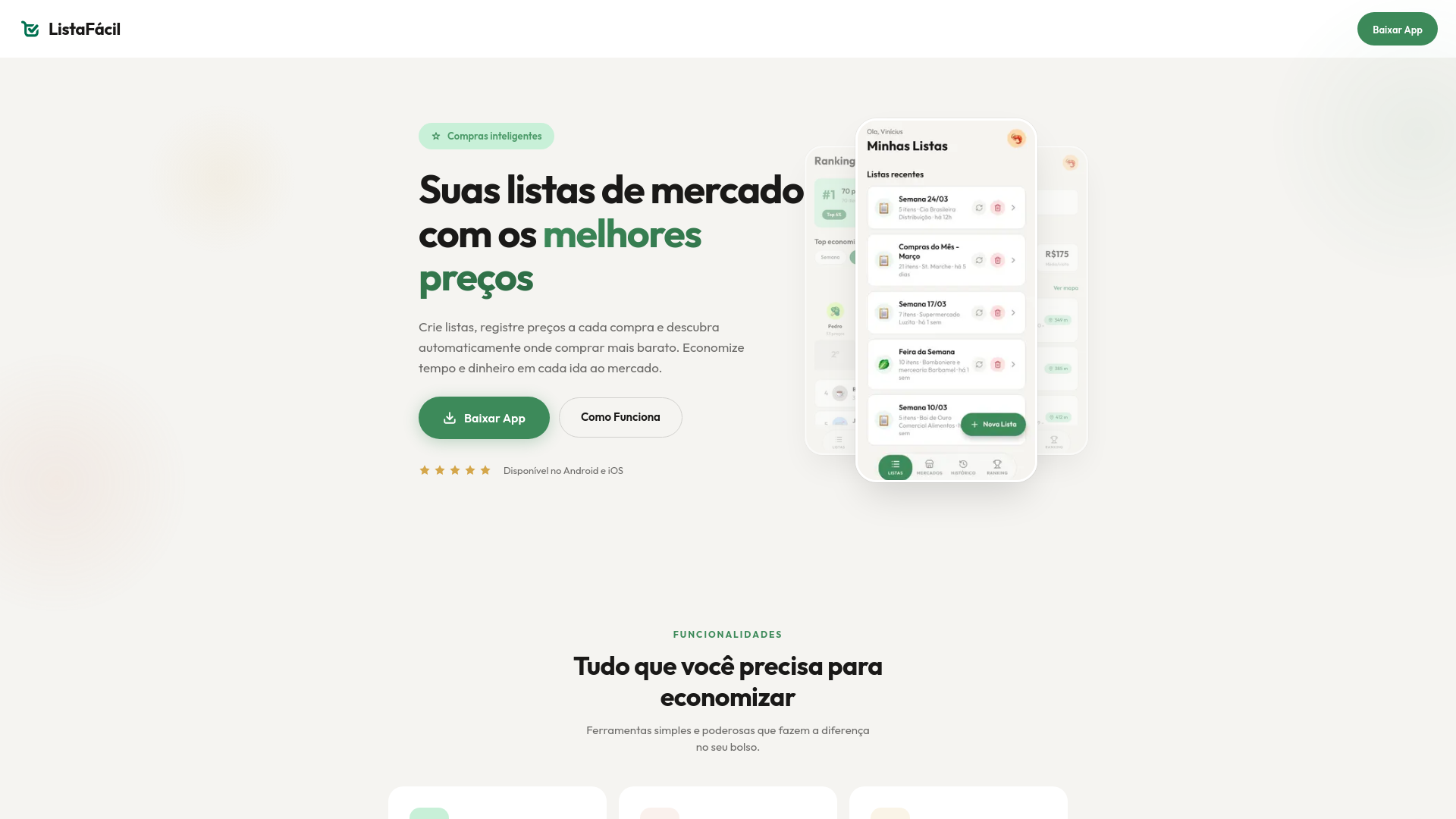 website screenshot of https://listaki.app/