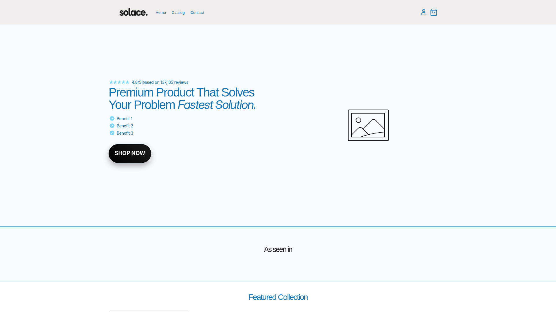 website screenshot of https://solacelabs.store/