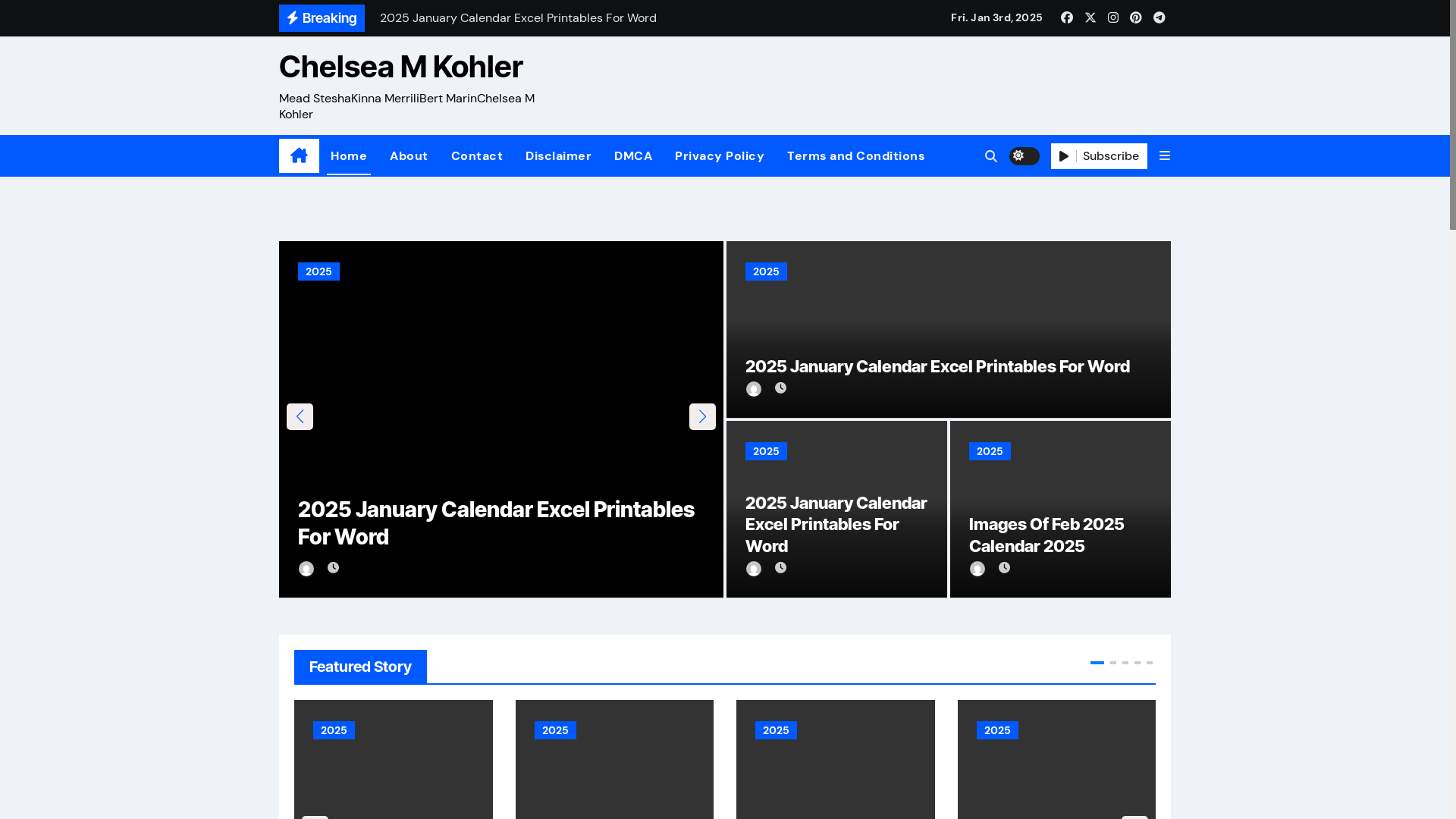 website screenshot of https://chelseamkohler.pages.dev/