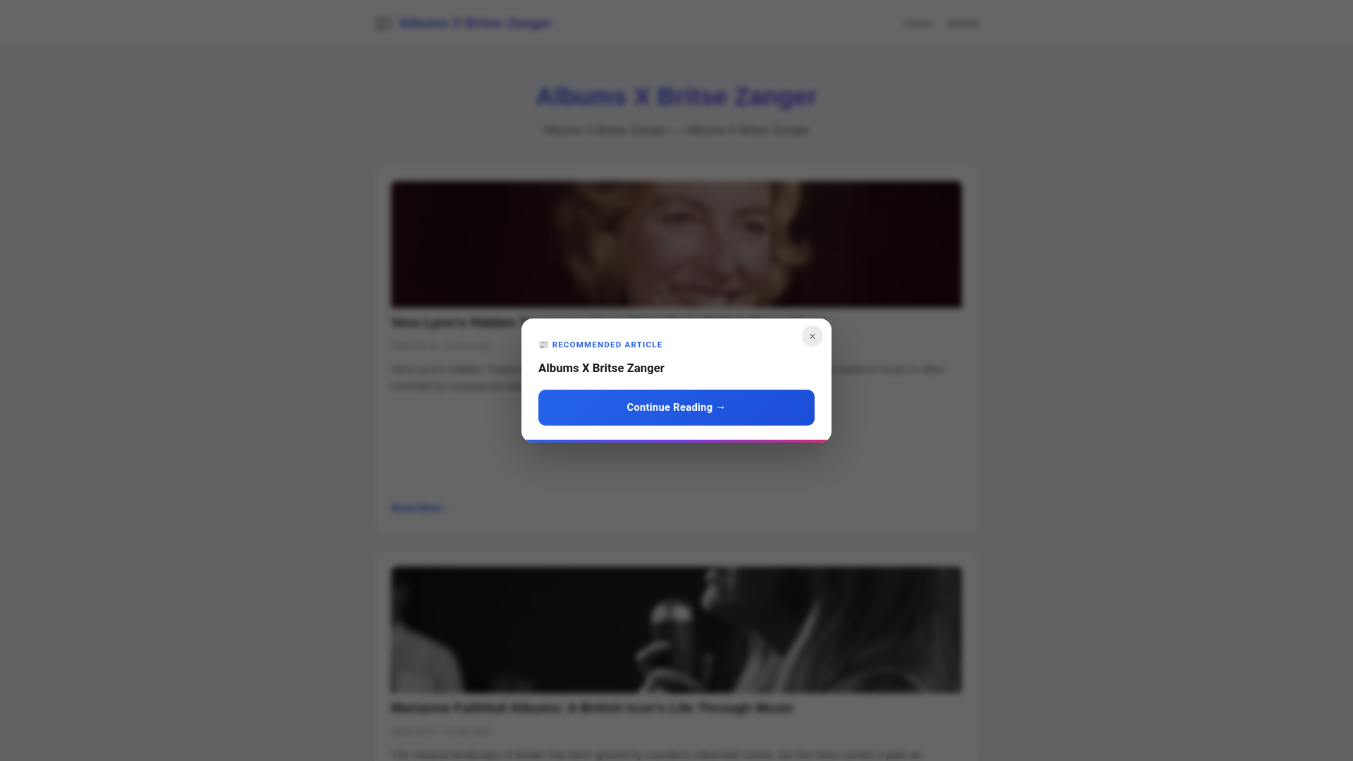 website screenshot of https://albums-x-britse-zanger.pages.dev/