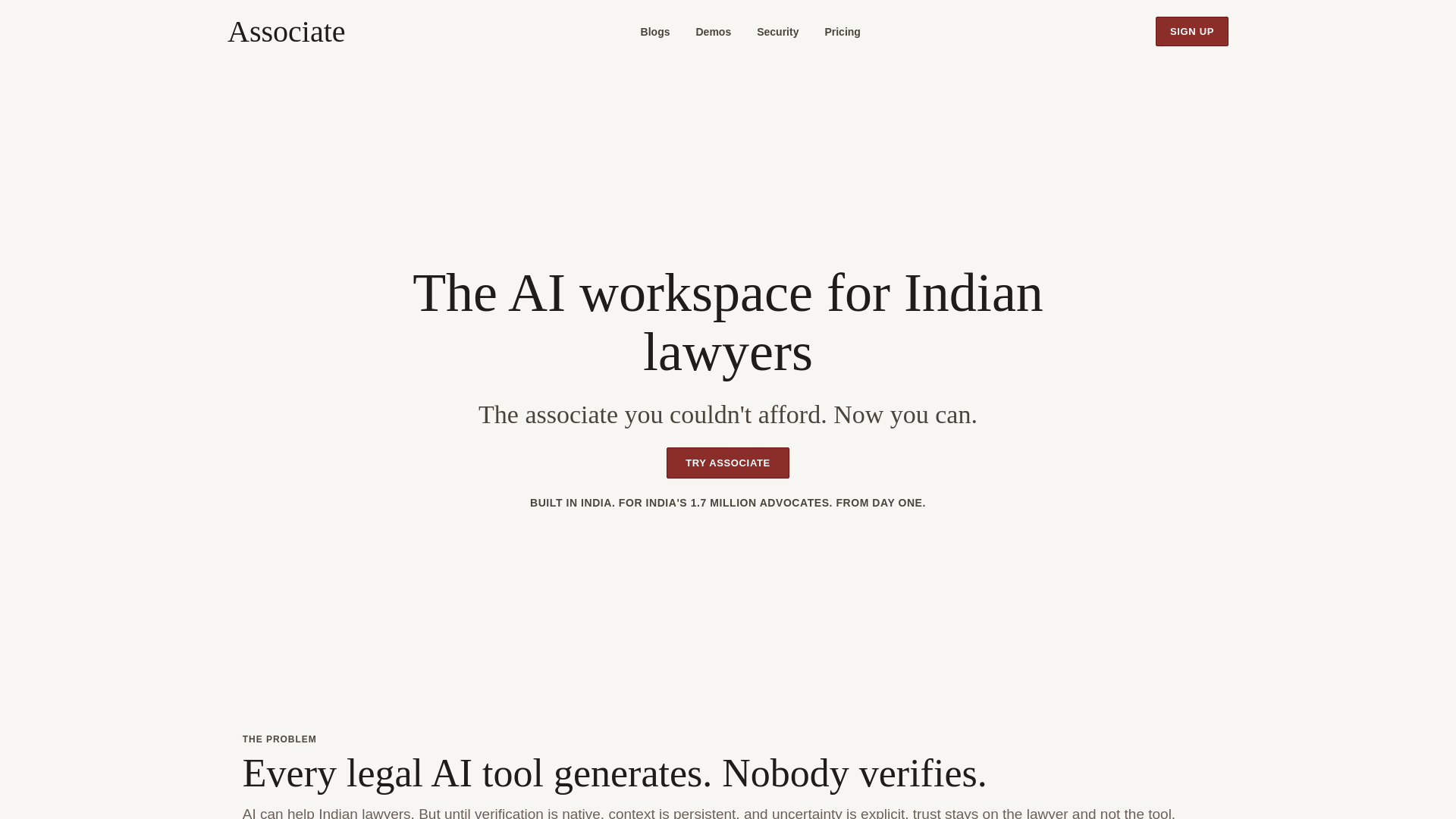 website screenshot of https://landingpageassociate.pages.dev/