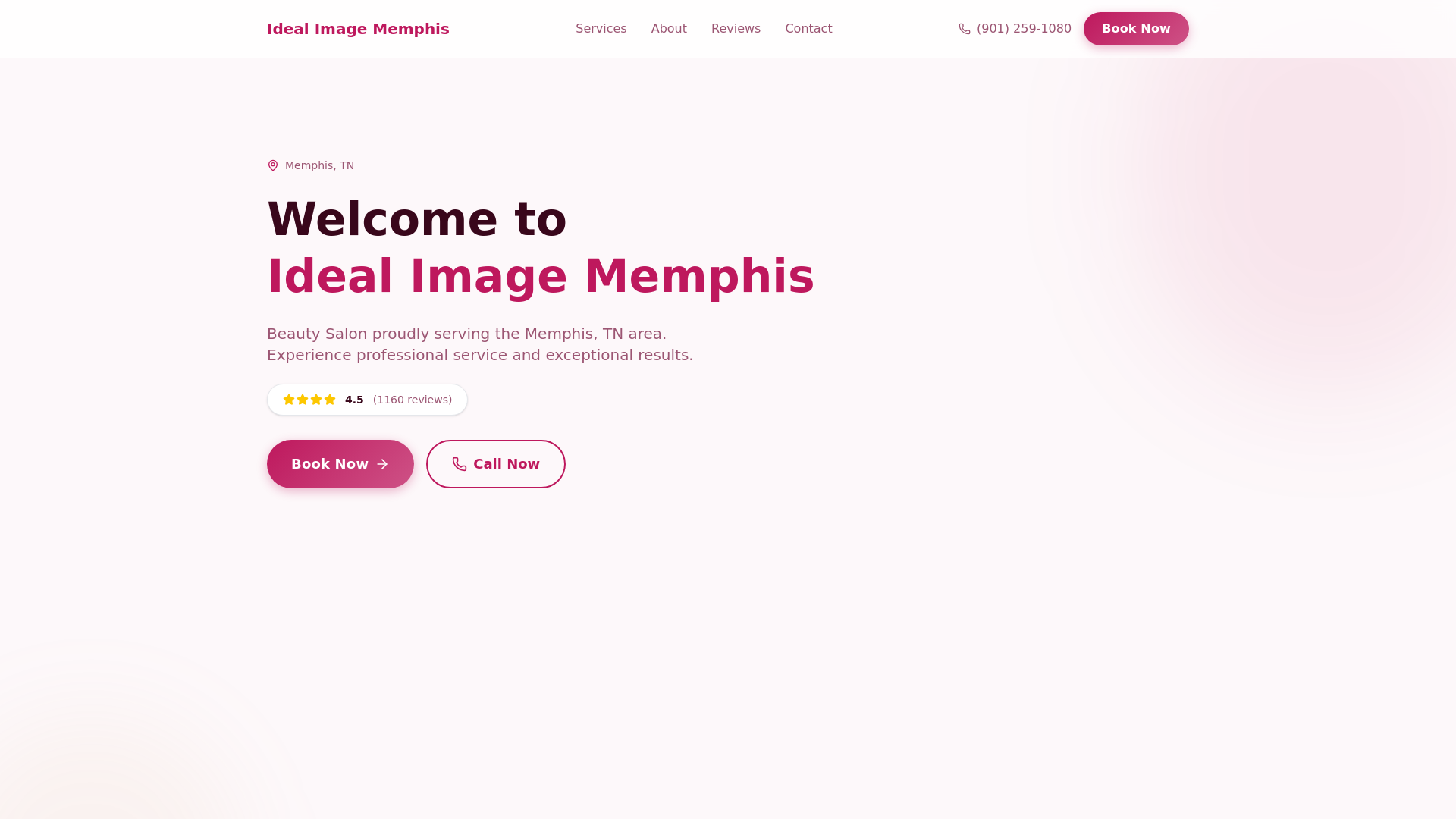 website screenshot of https://ideal-image-memphis-tn-odev.pages.dev/