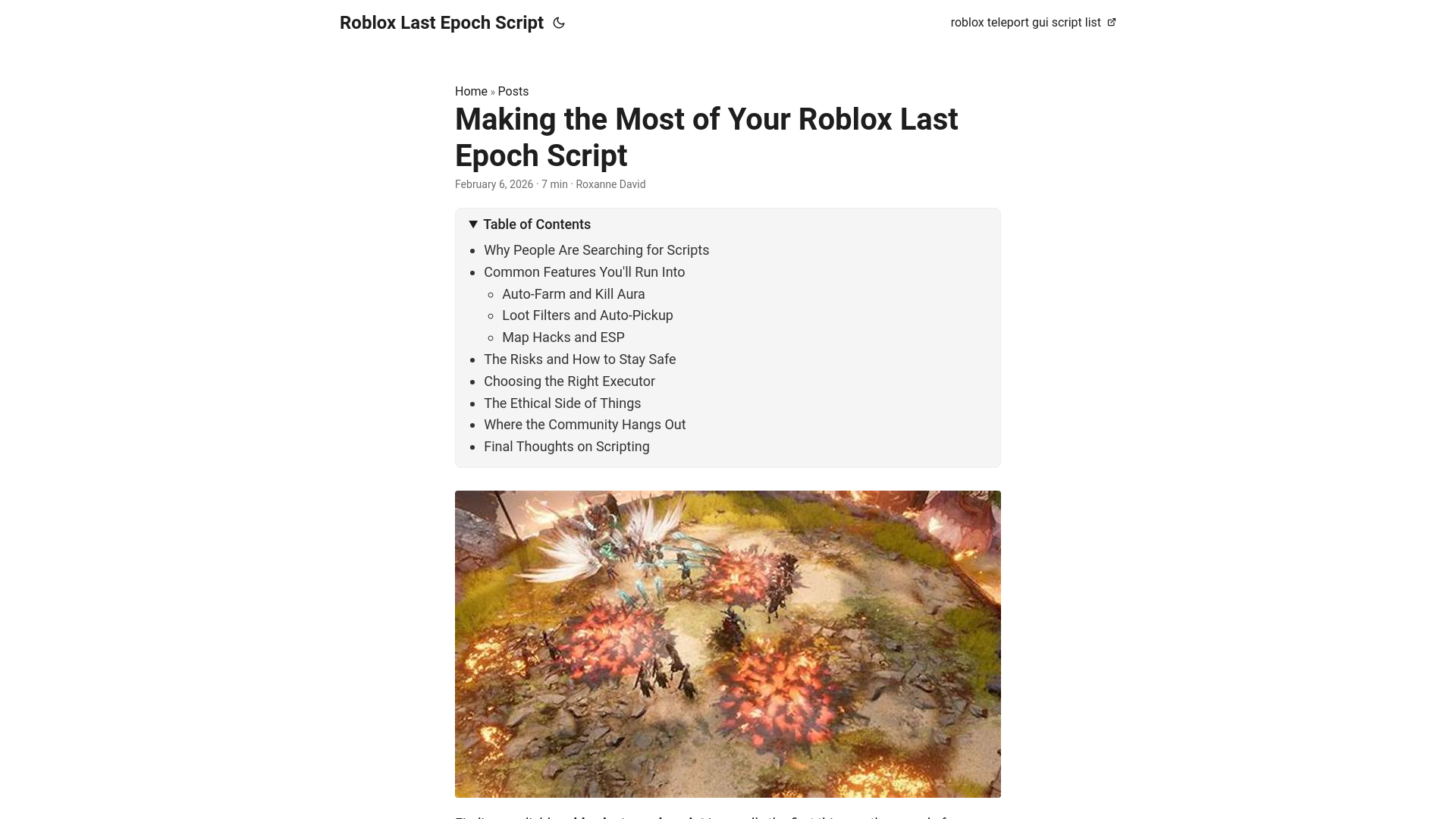 website screenshot of https://roblox-last-epoch-script.pages.dev/