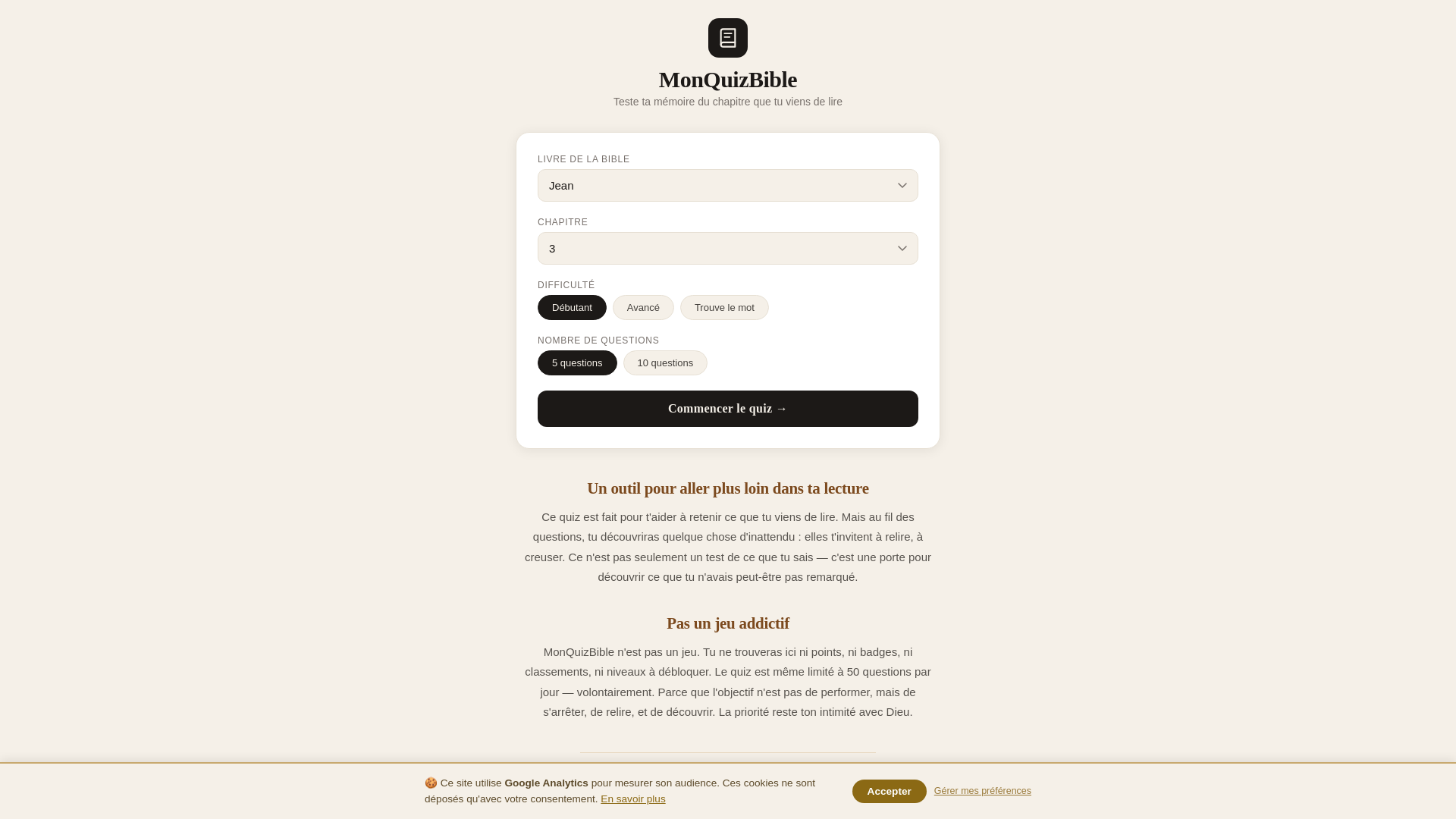 website screenshot of https://monquizbible.fr/