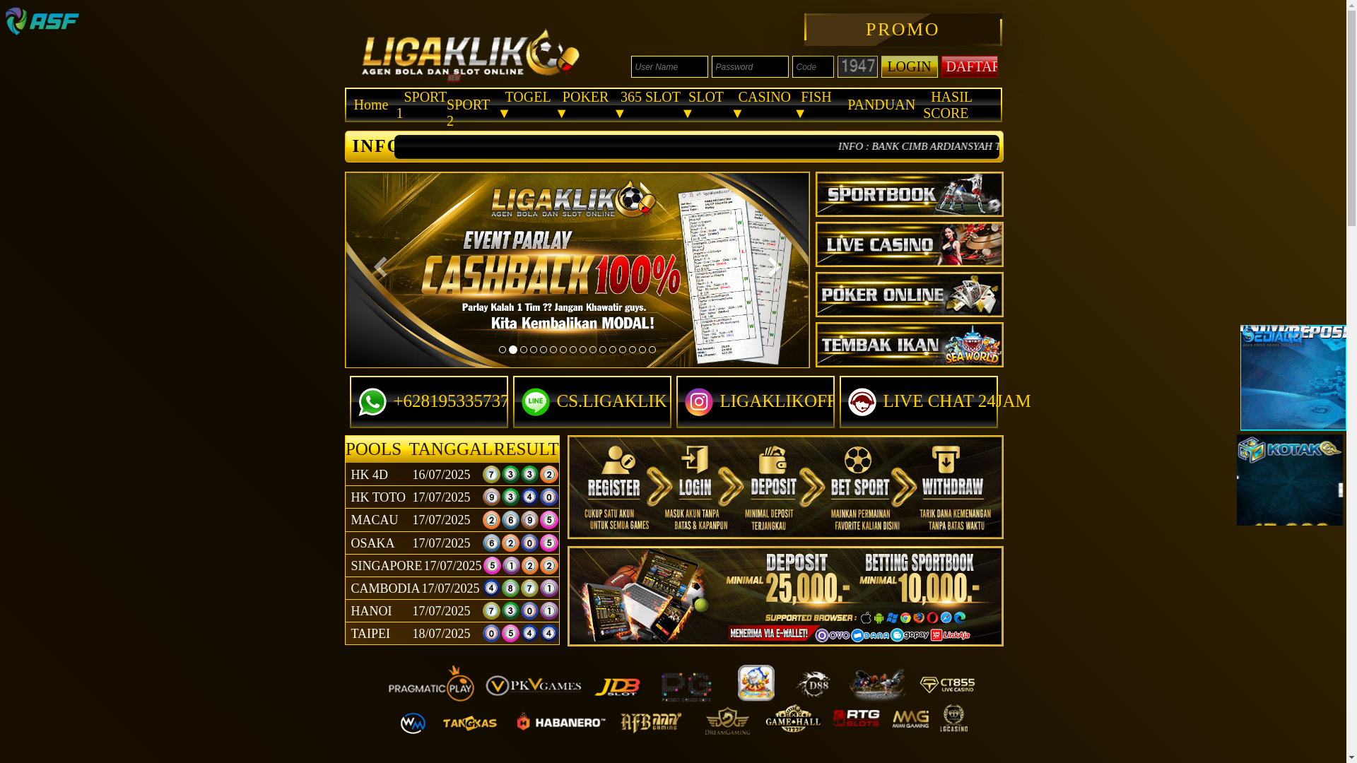 website screenshot of https://ligaklikfast.org/