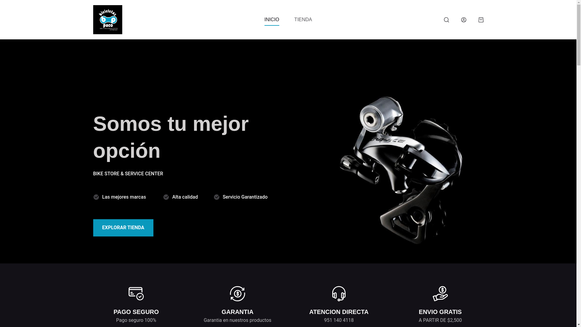website screenshot of https://bicicletaspaco.com/