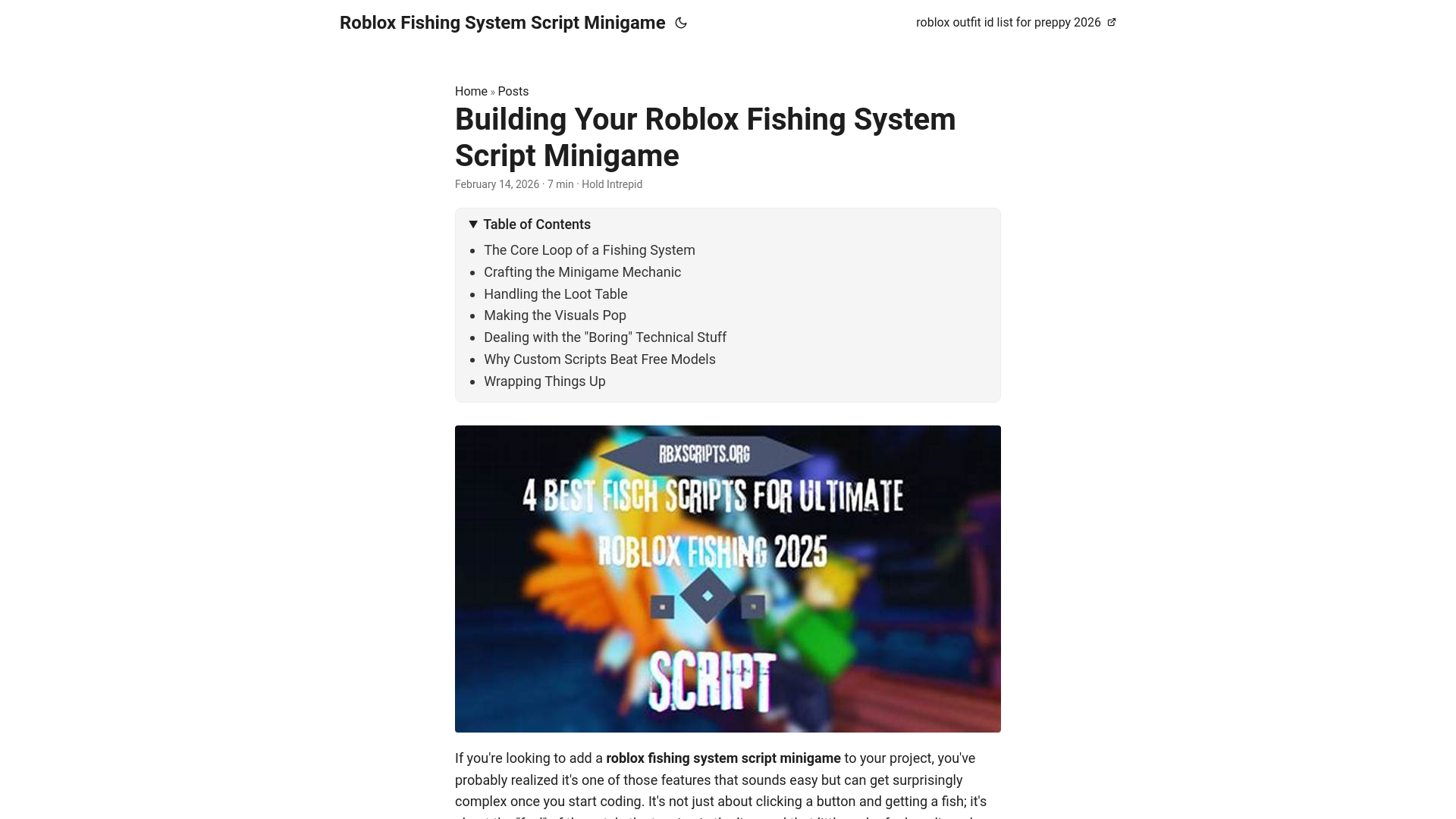 website screenshot of https://roblox-fishing-system-script-minigame.pages.dev/