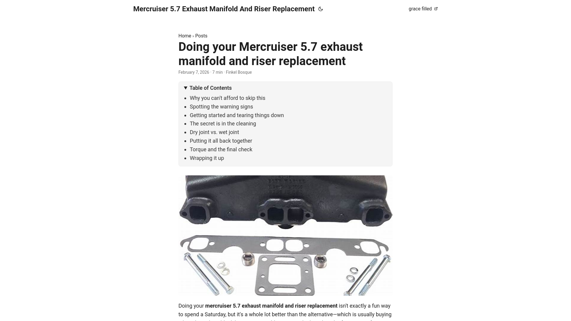 website screenshot of https://mercruiser-57-exhaust-manifold-and-riser-replacement.pages.dev/