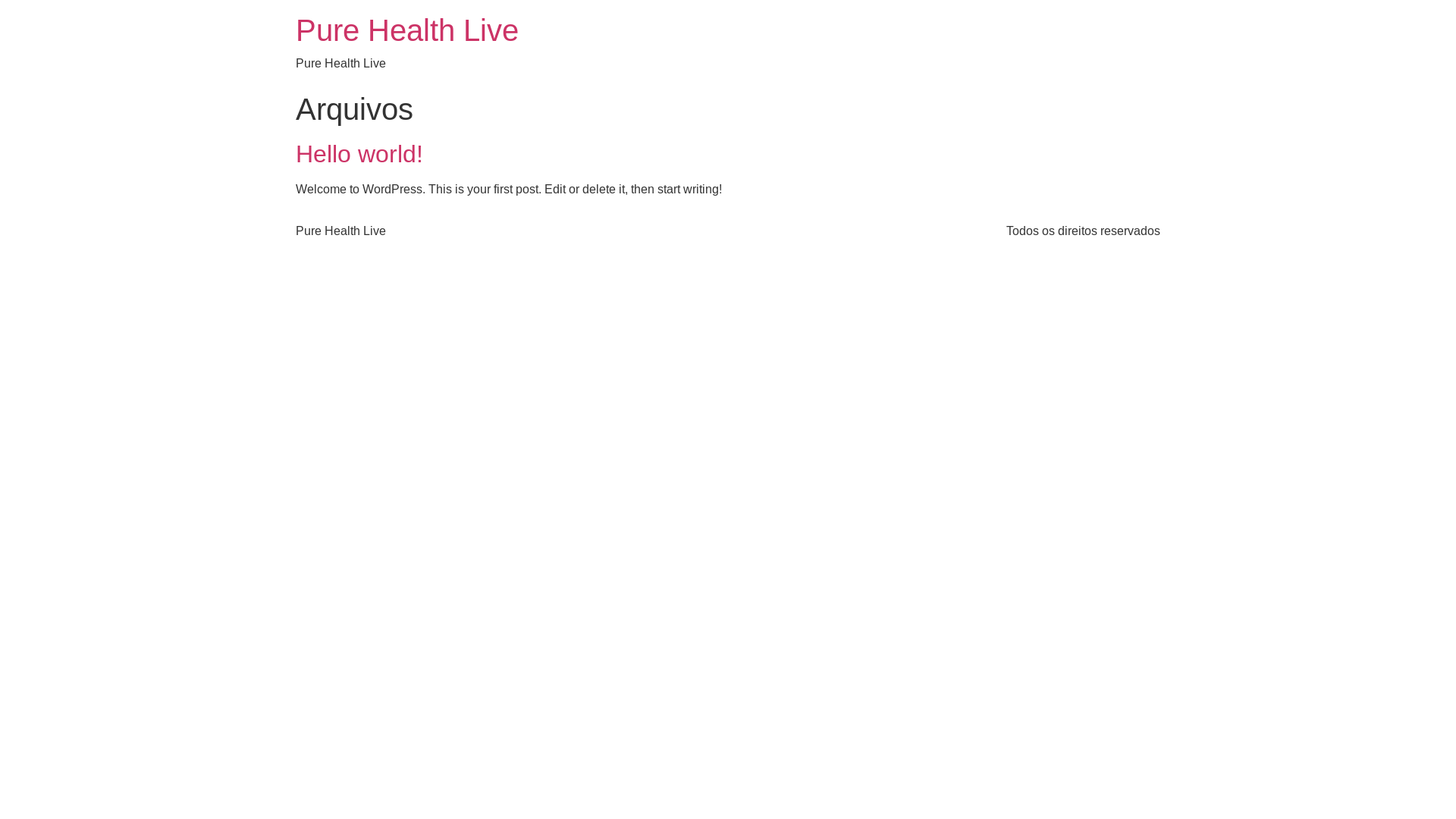 website screenshot of https://purehealthlive.online/
