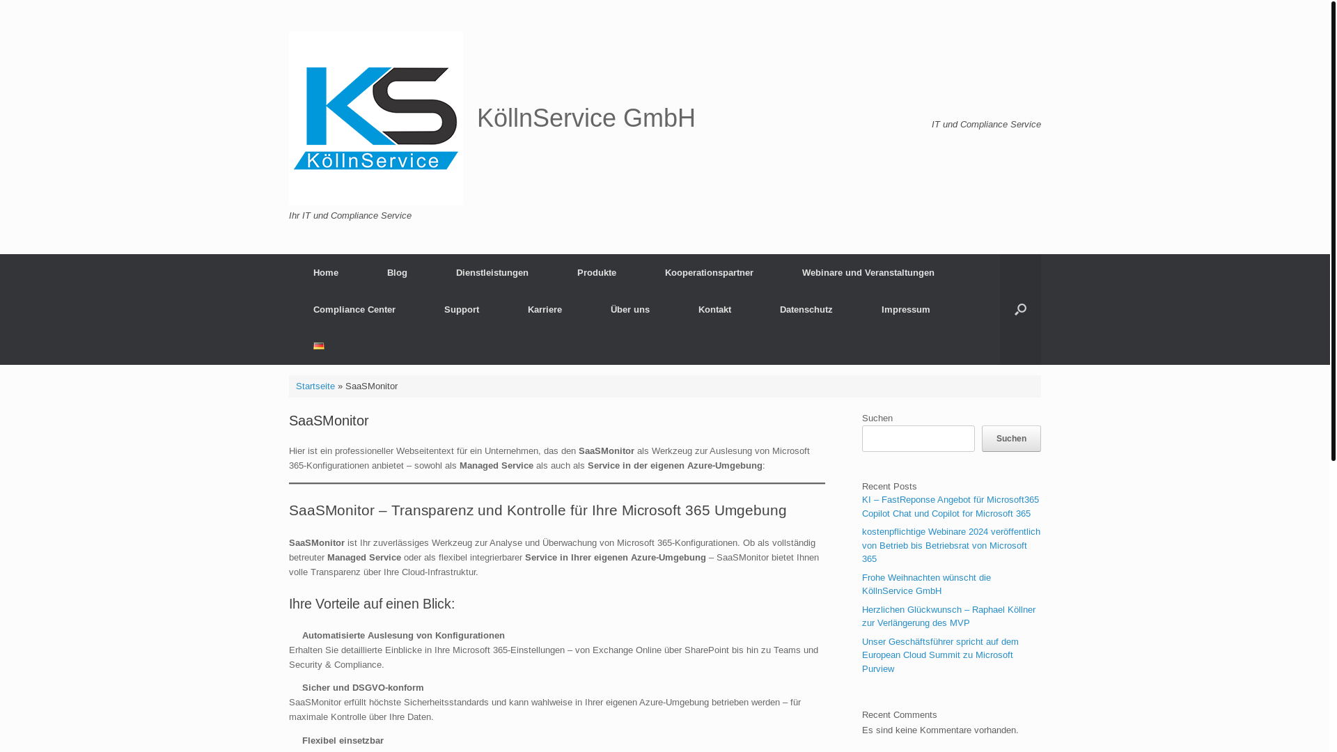 website screenshot of https://saasmonitor.de/