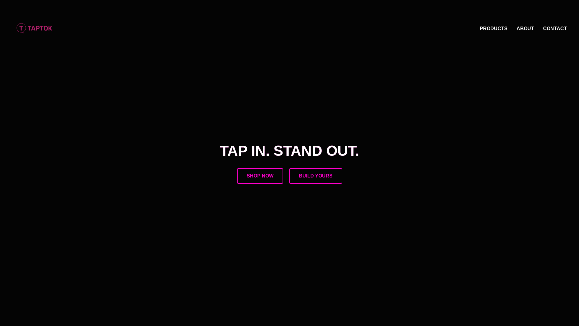 website screenshot of https://taptok.store/