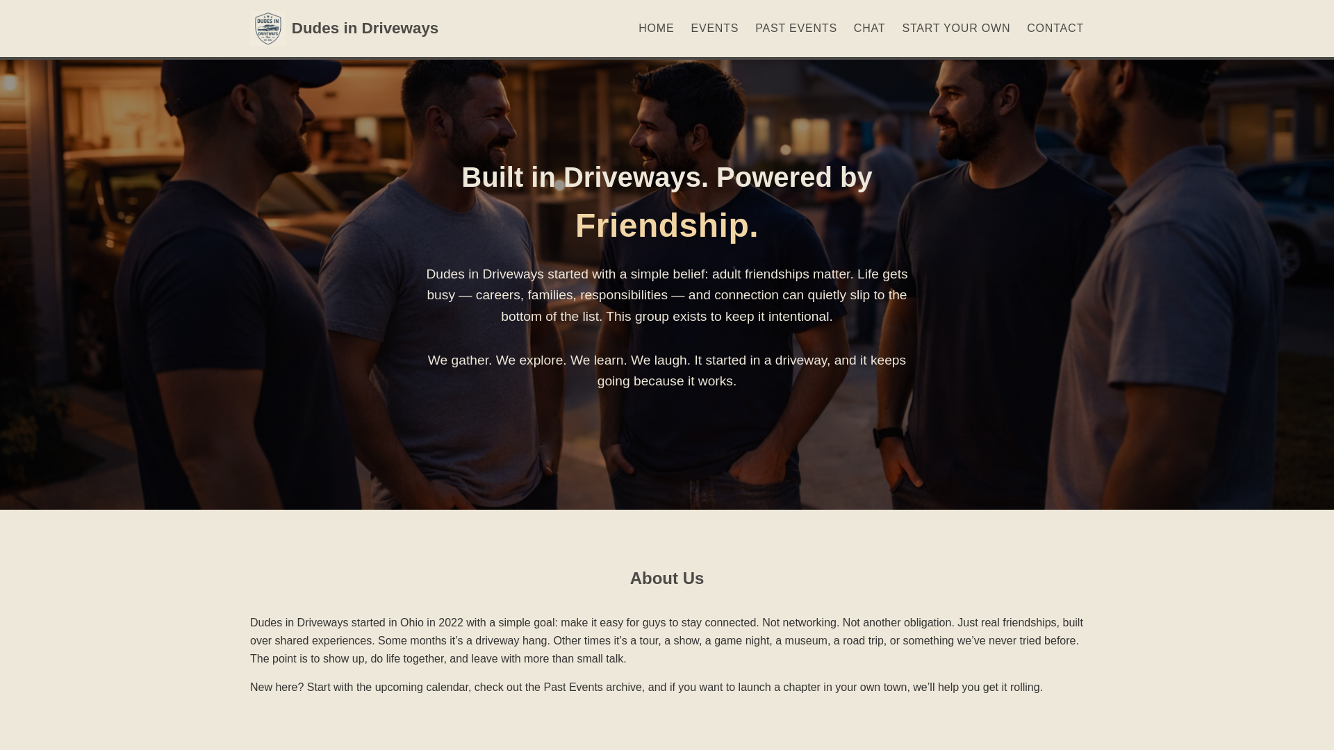website screenshot of https://dudesindriveways.com/