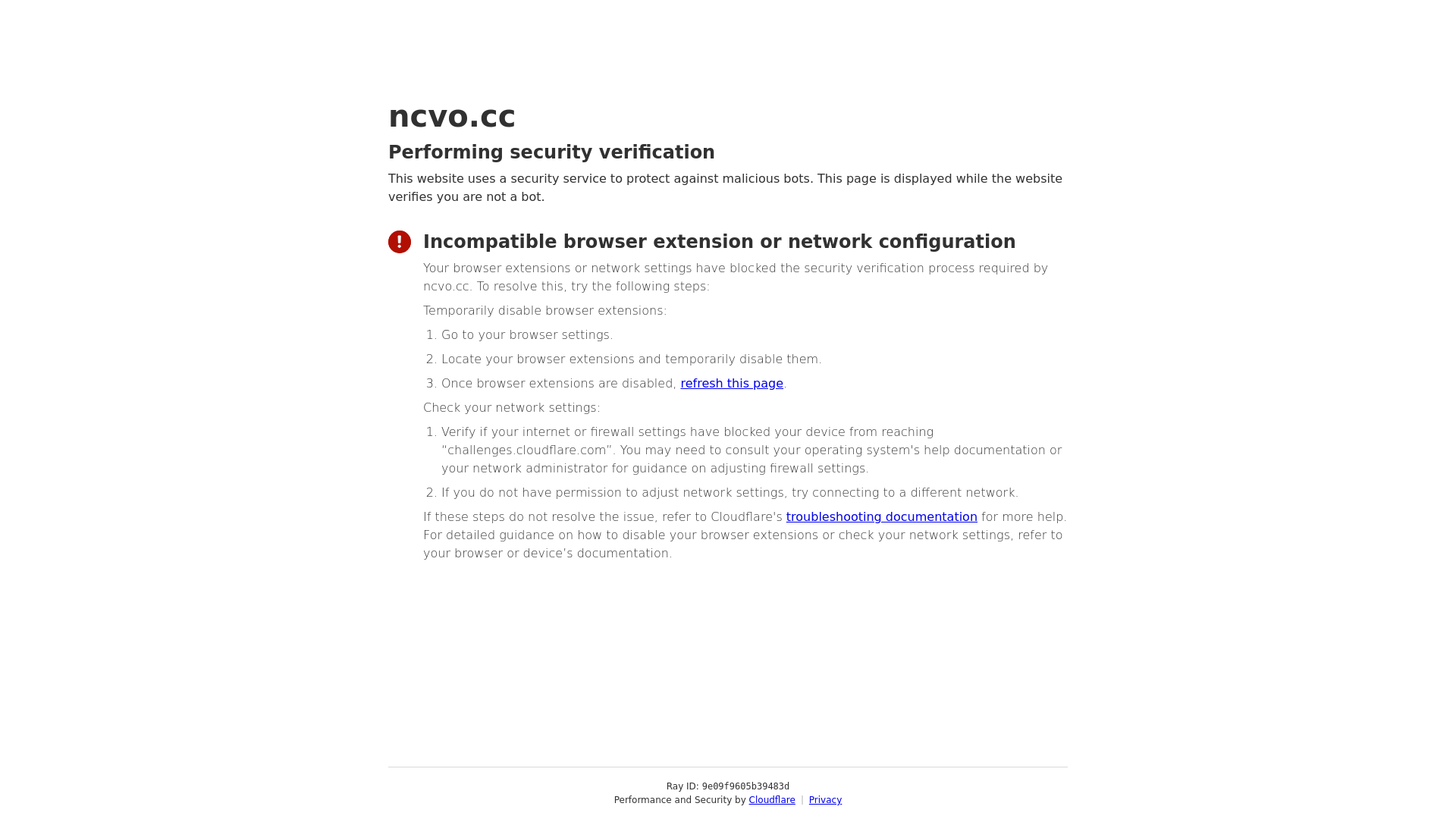 website screenshot of https://ncvo.cc/