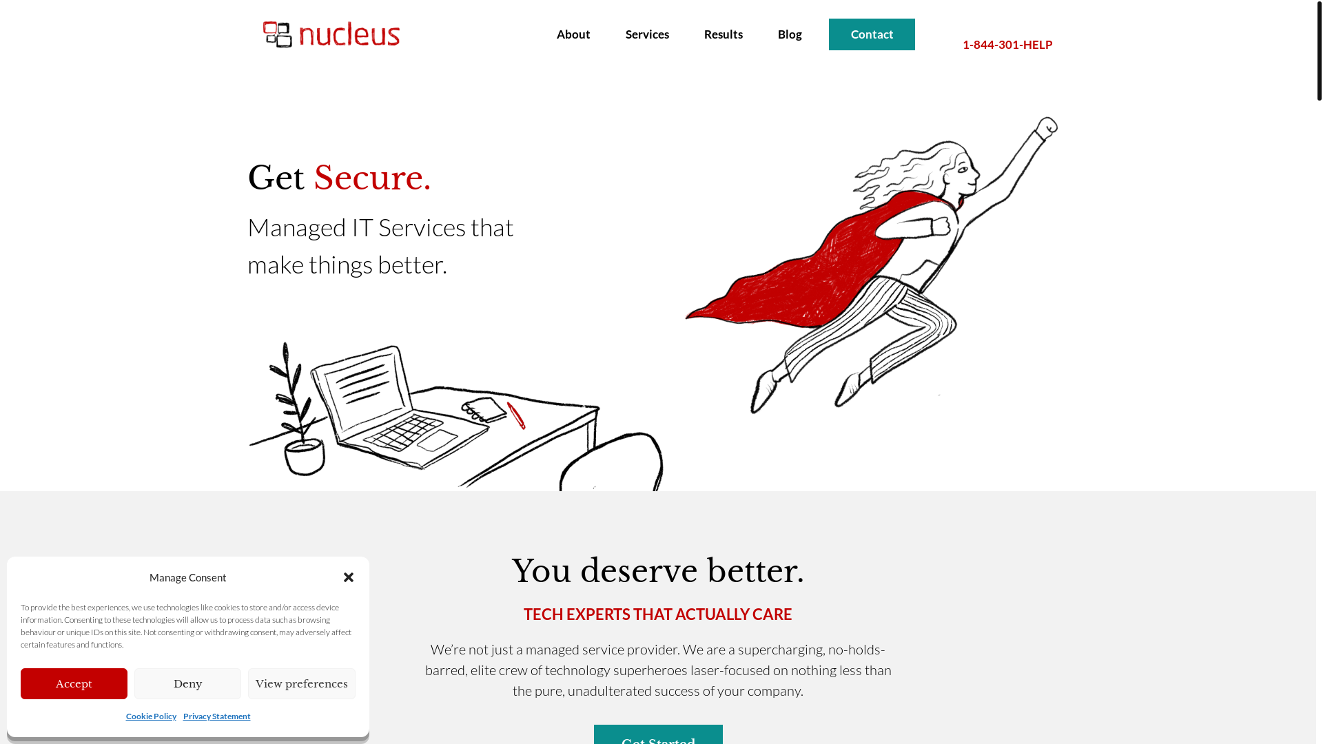 website screenshot of https://yournucleuspartners.com/