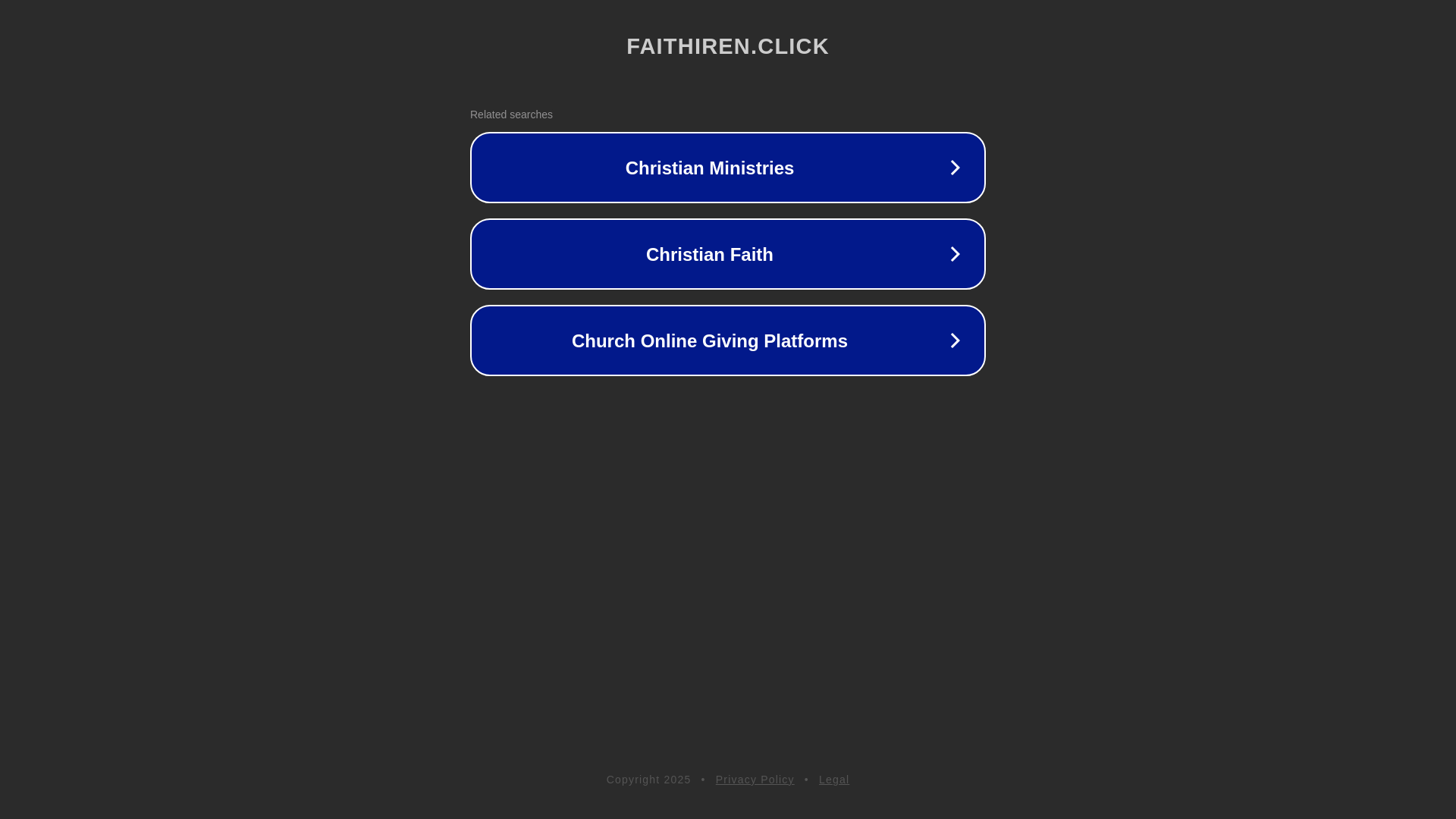 website screenshot of https://faithiren.click/