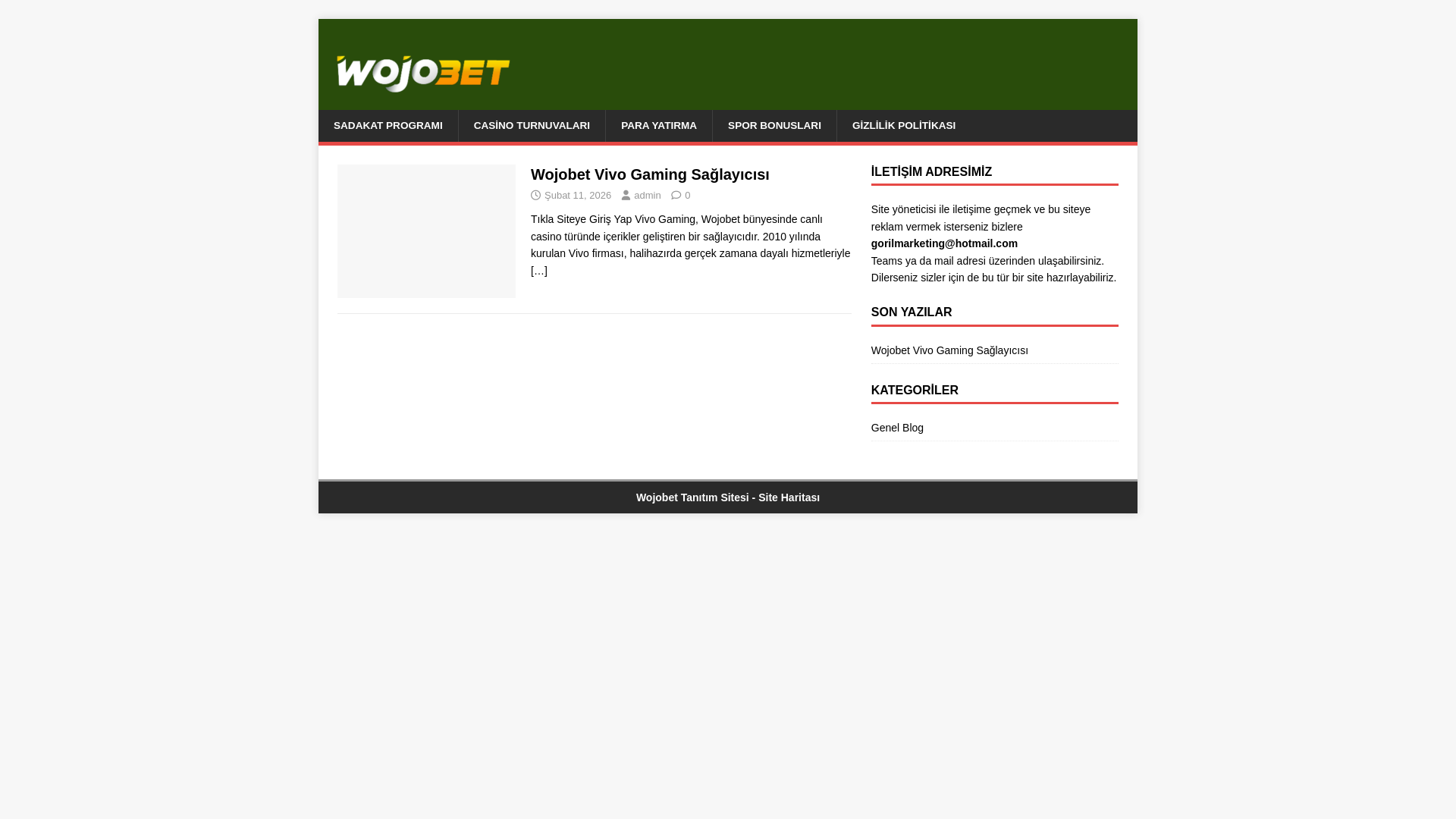 website screenshot of https://wojobett.net