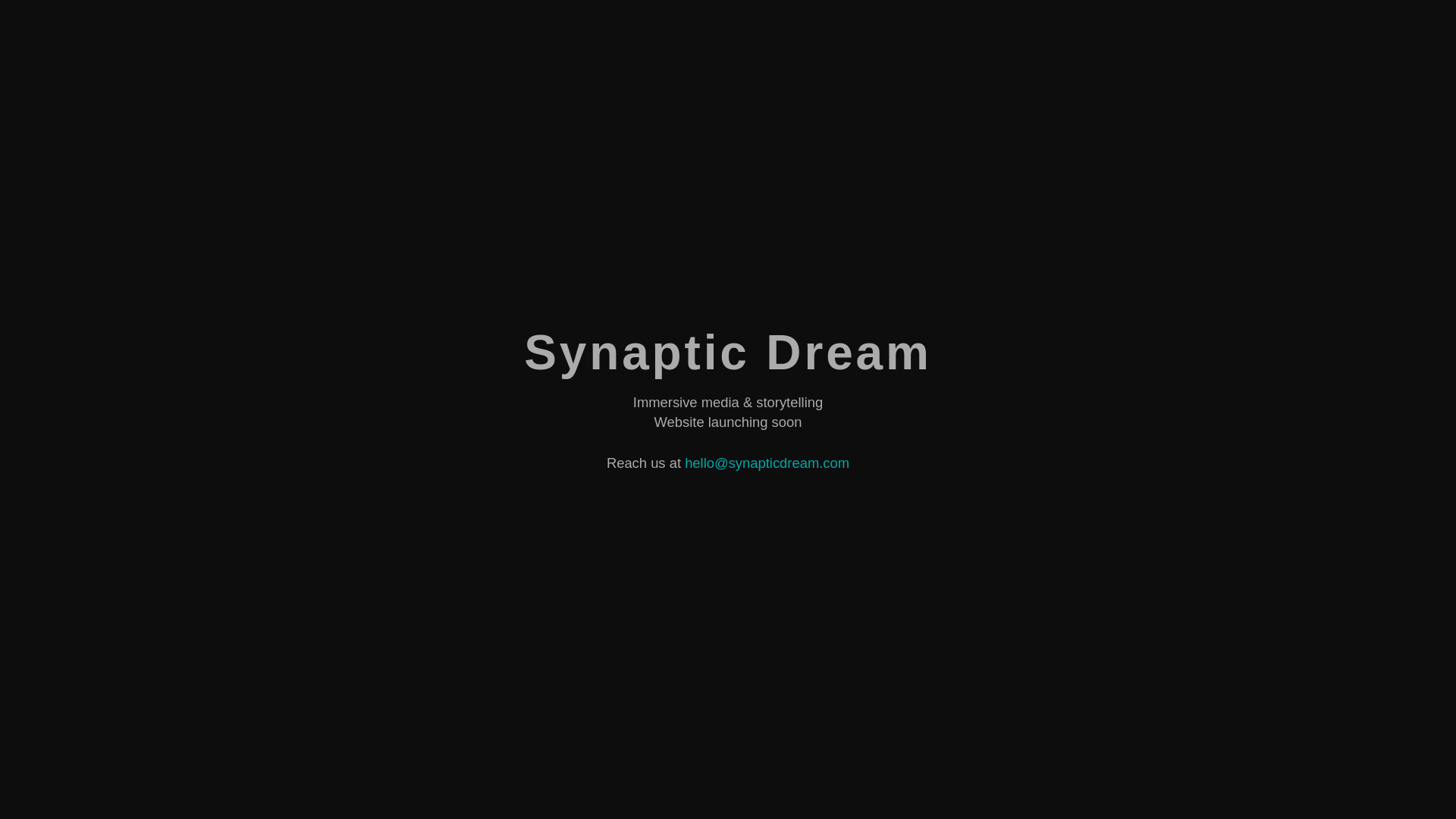 website screenshot of https://synapticdream.studio/
