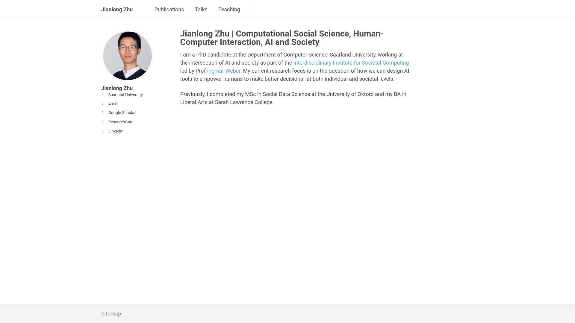 website screenshot of https://zhu-jianlong-github-io.pages.dev/