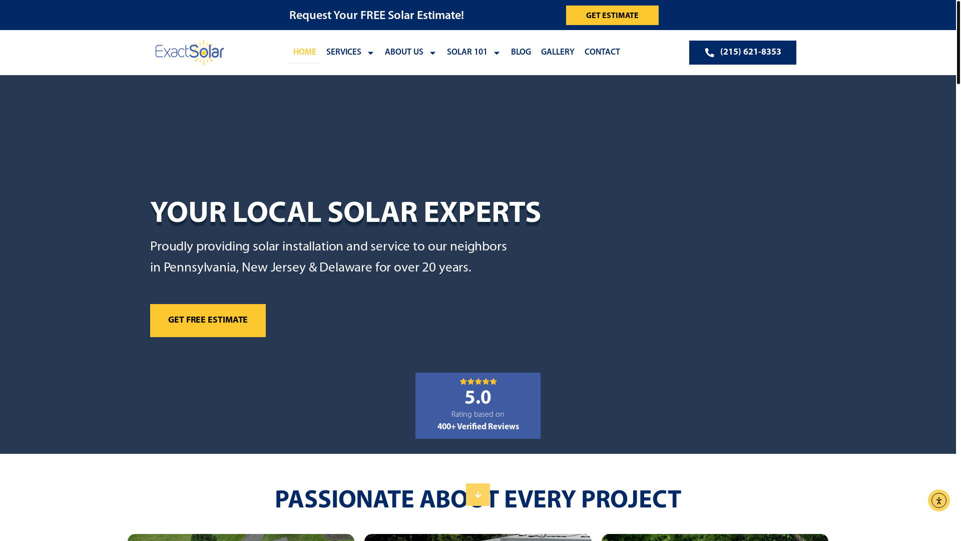 website screenshot of https://exactsolar360.info/