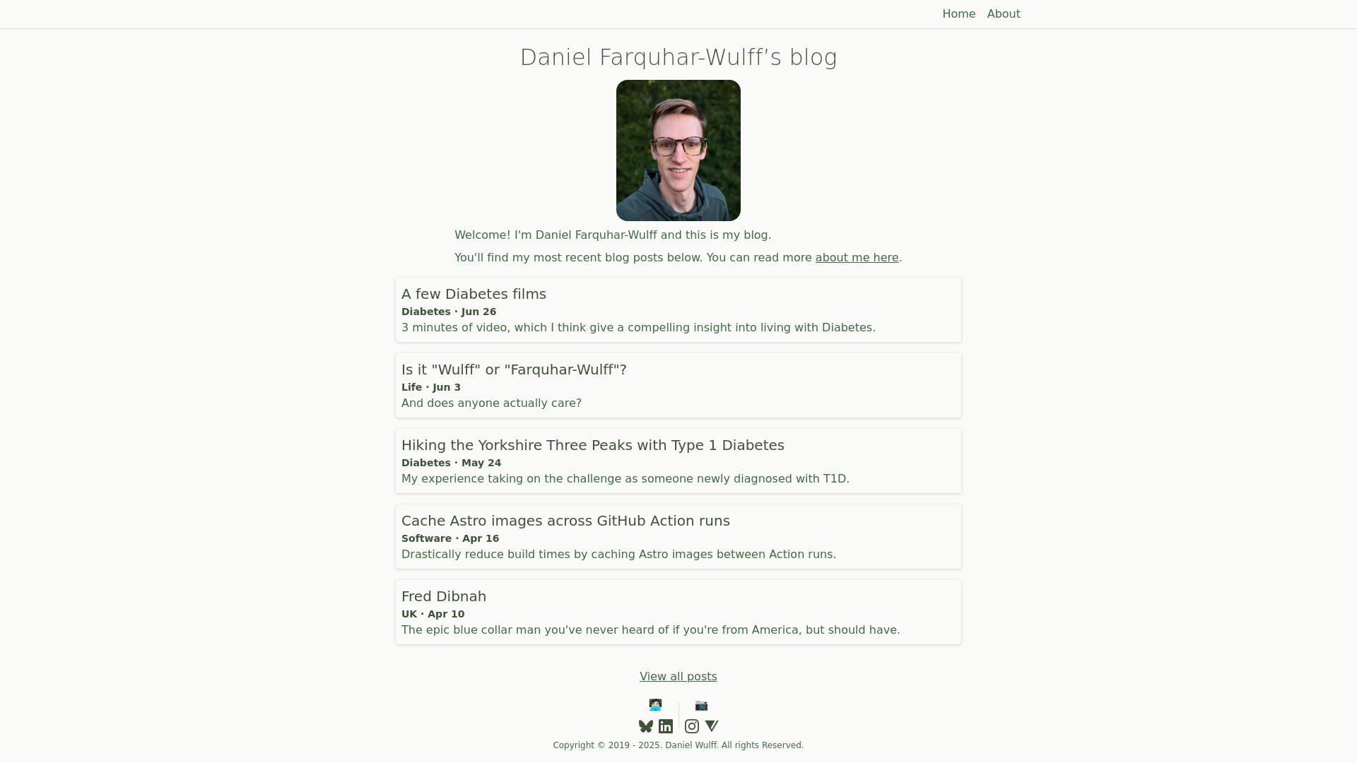 website screenshot of https://danielwulffdotdev.pages.dev/