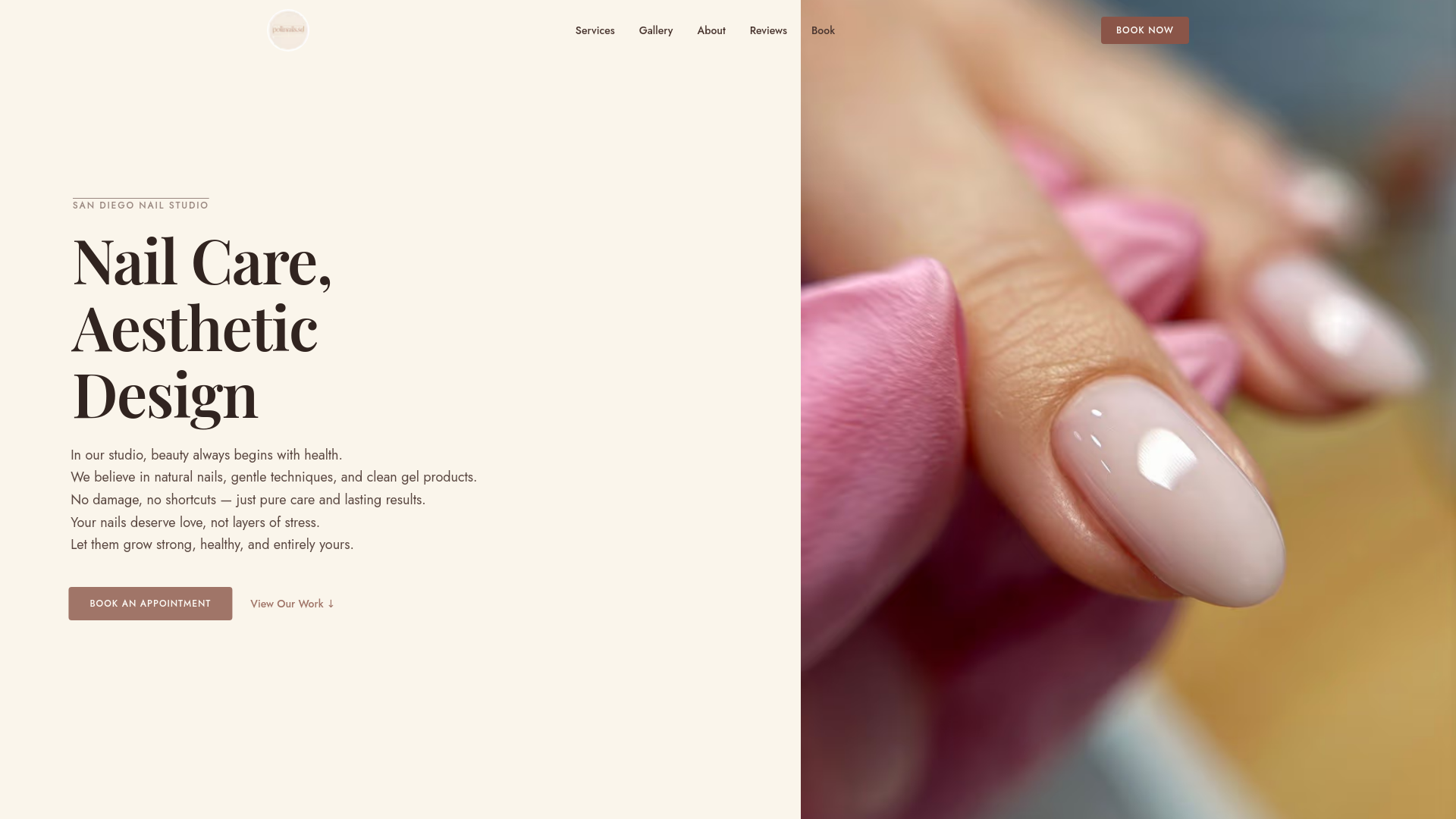 website screenshot of https://polinailssd.com/