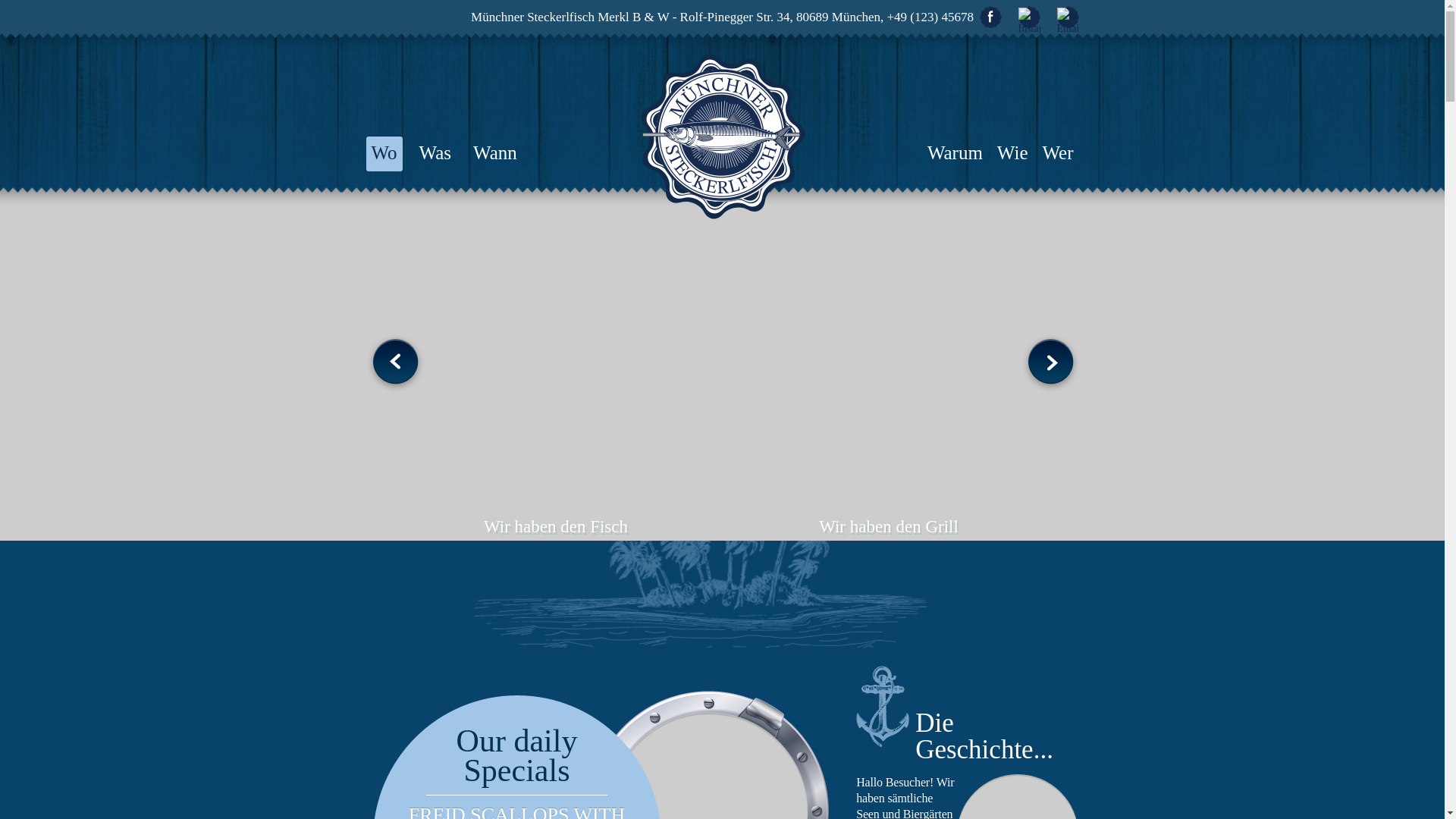 website screenshot of https://muenchner-steckerlfisch.de/