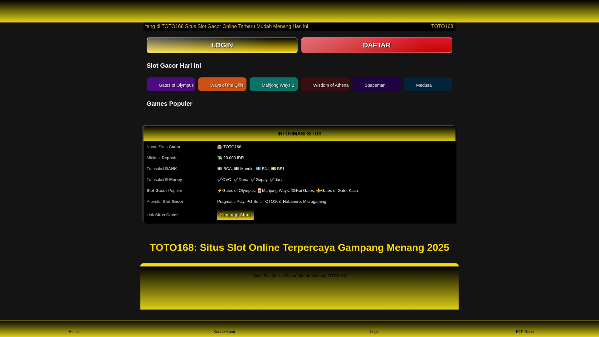 website screenshot of https://kickboxingclassesinmaryland-toto168.pages.dev/