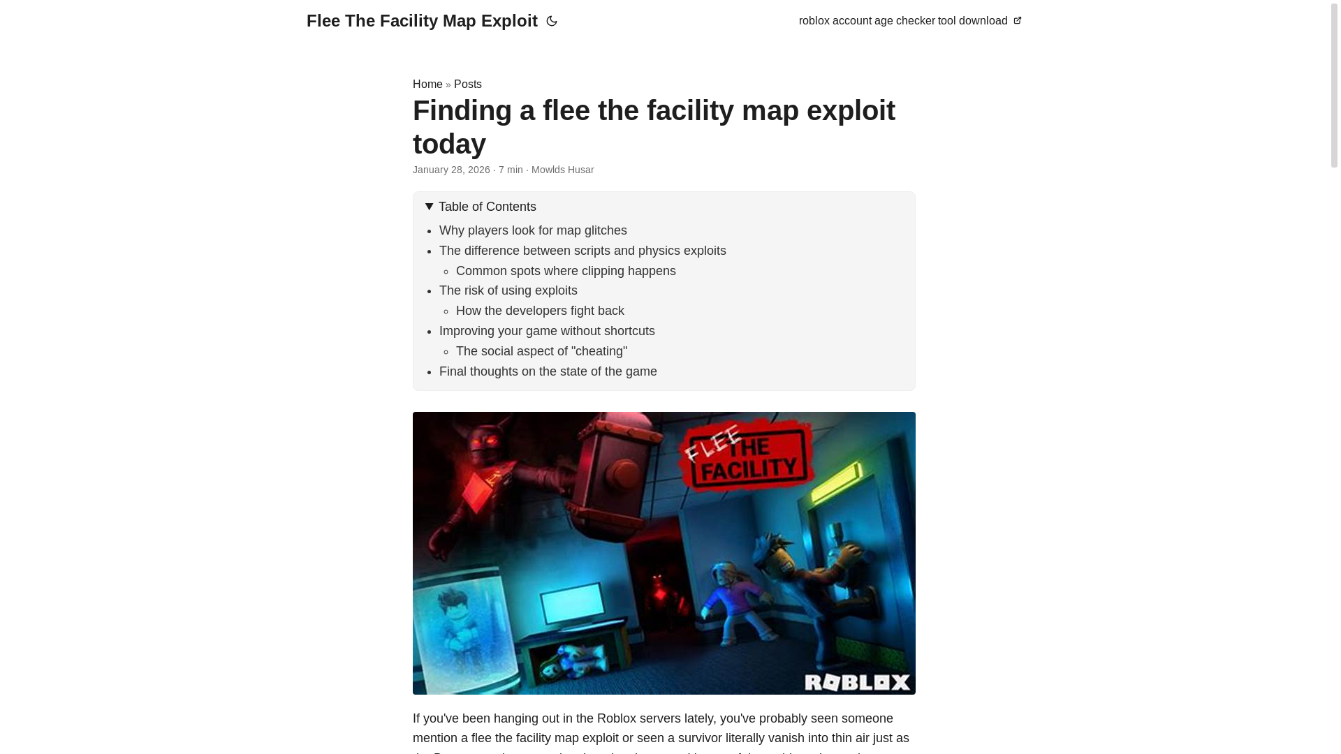 website screenshot of https://flee-the-facility-map-exploit.pages.dev/