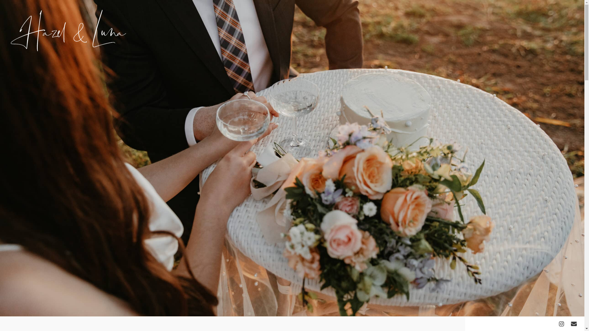website screenshot of https://hazelandlunaevent.com/