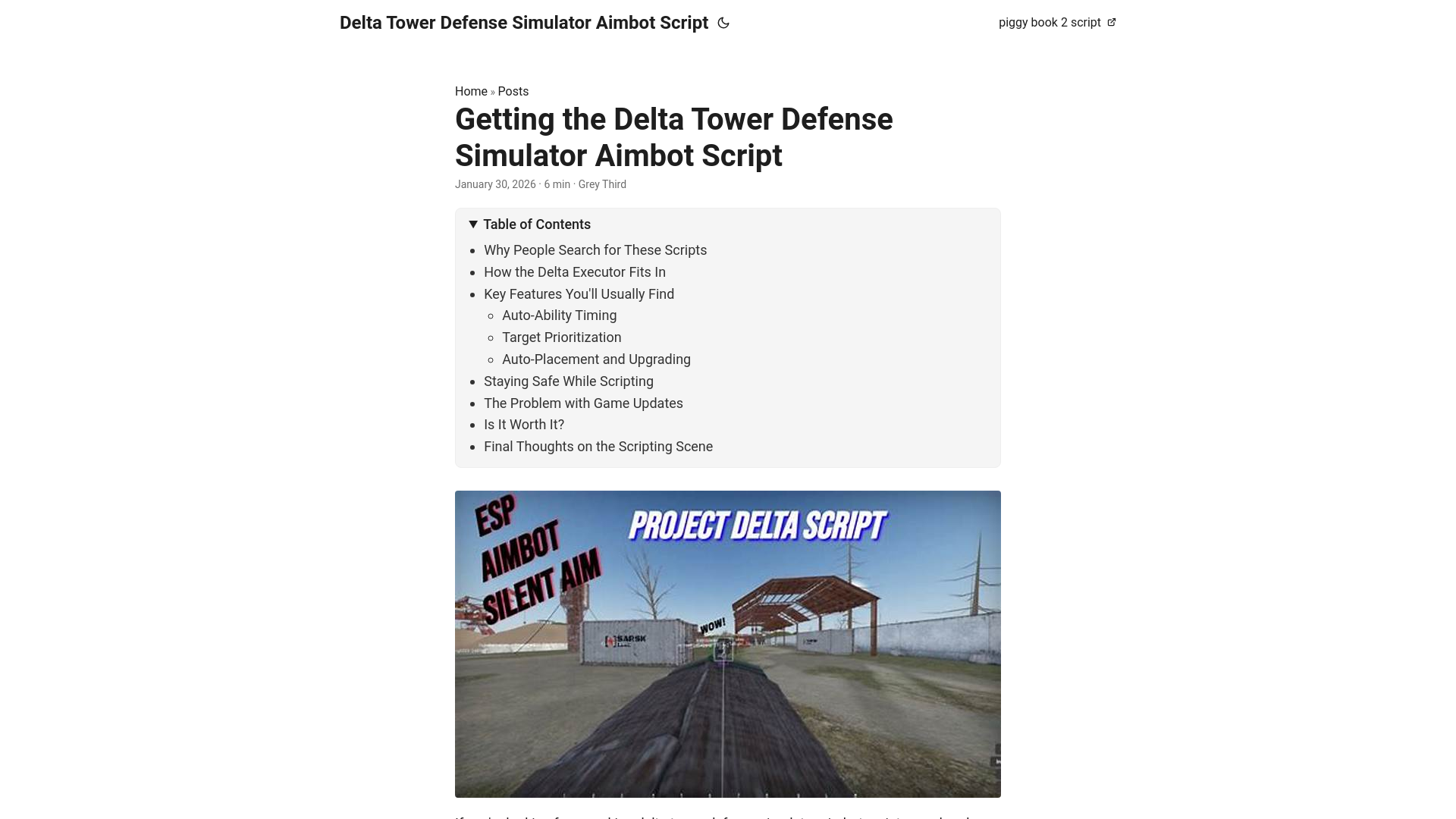 website screenshot of https://delta-tower-defense-simulator-aimbot-script.pages.dev/