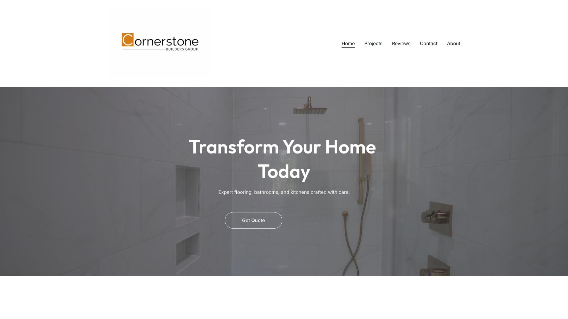 website screenshot of https://cornerstonebuildersgroupga.com/