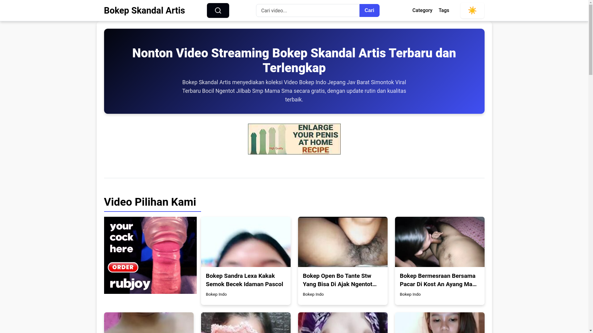 website screenshot of https://bokepskandalartis.pages.dev/