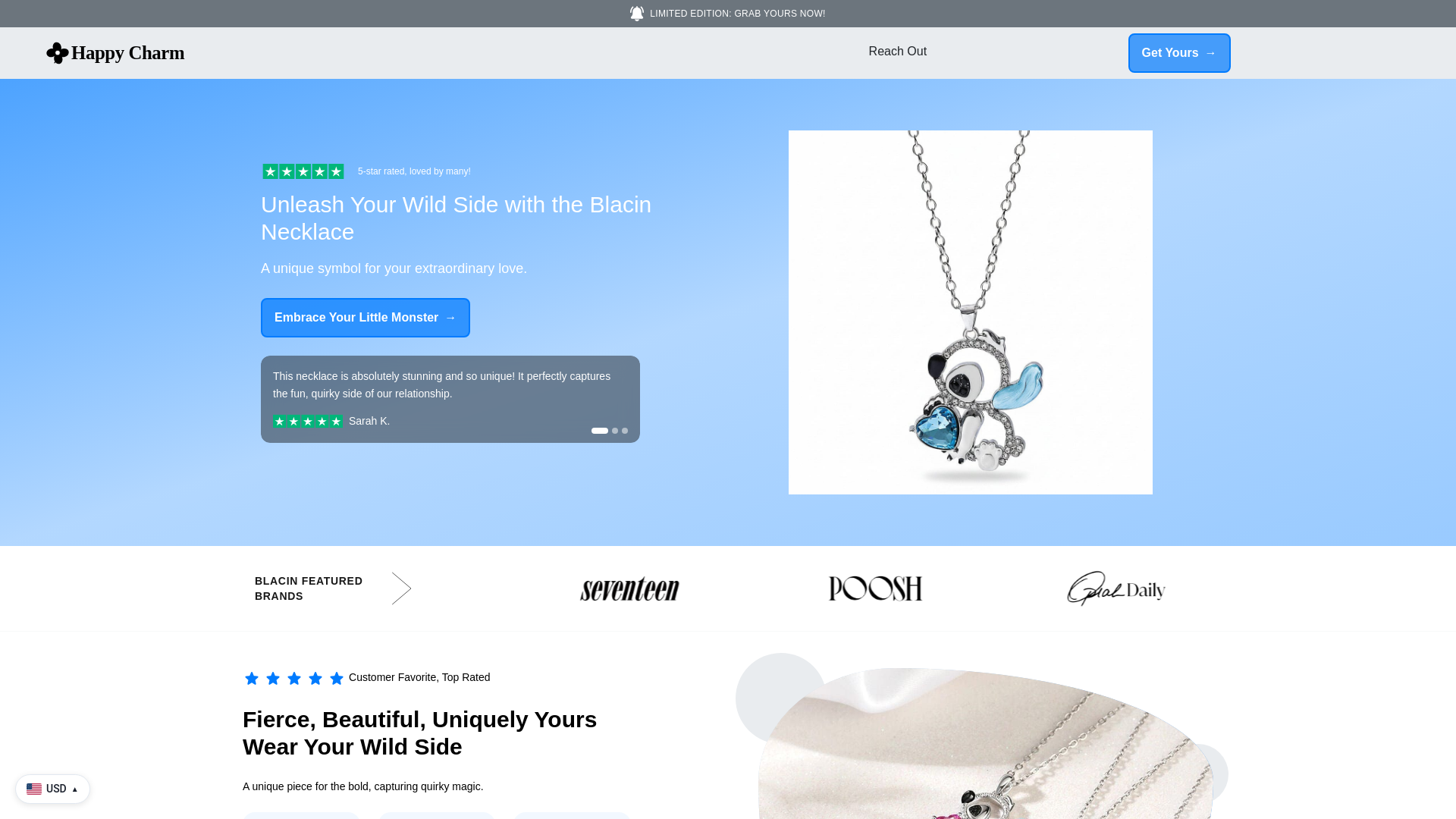 website screenshot of https://happycharm.store/